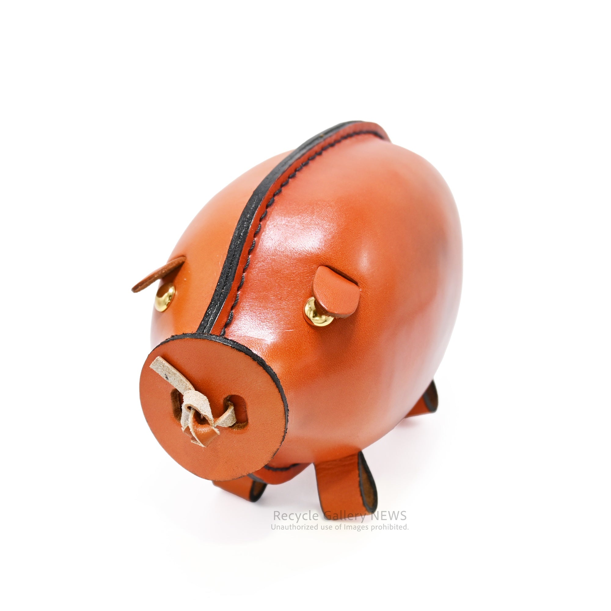 Konoike Seisakusho Leather Piggy Bank Retro Japanese Vintage / 鴻池製作所 革製 ぶた 貯金箱 レトロ日本 ヴィンテージ
