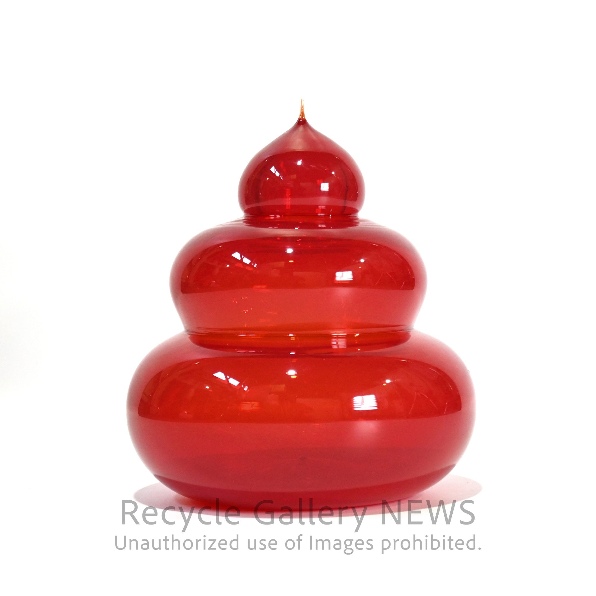"The Seed Ⅰ-Ⅴ" made by ROSTARR ROMON K YANG Hand Blown Glass Red Art Piece / "ザ・シード" ロスター 吹きガラス アート作品 赤 オブジェ