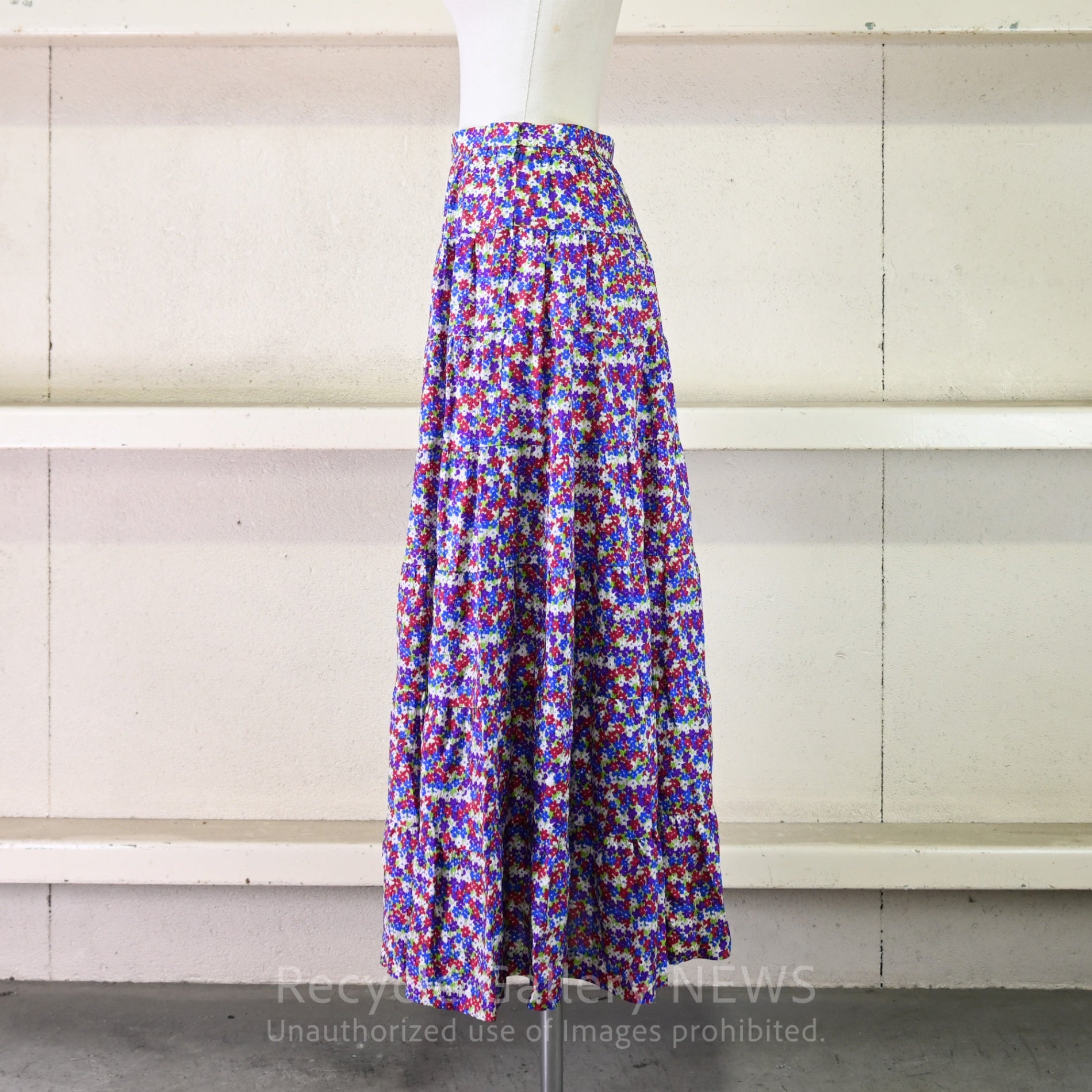 1970-80s Vintage YVES SAINT LAURENT Floral print 3-piece suit & scarf 4-piece set / ヴィンテージ イブ・サン・ローラン 花柄プリント 3ピース&ストール 4点組