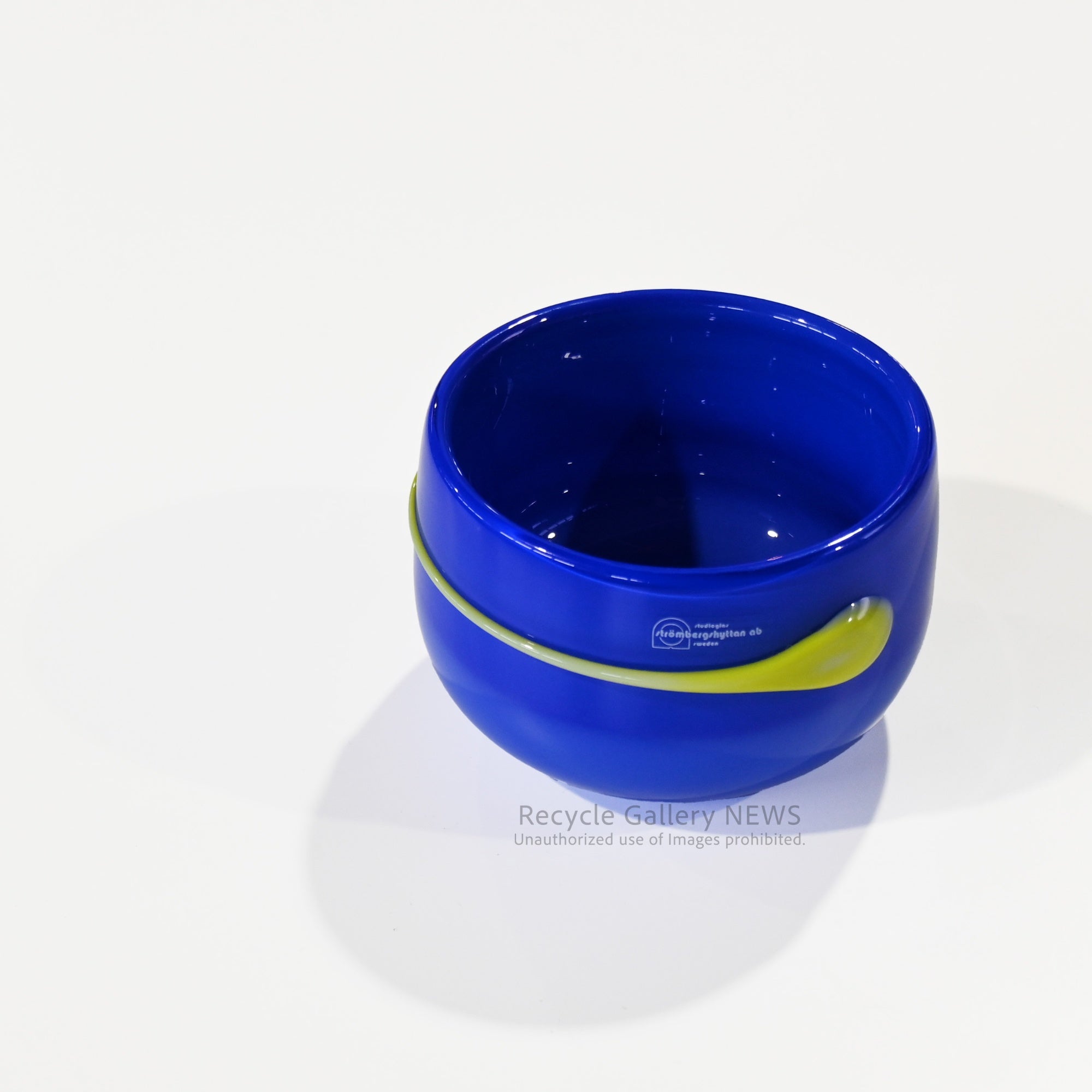 Strombergshyttan × Jonas Torstensson Blue glass bowl Scandinavian Style Swedish 1990's / ストロンベリヒッタン ヨナス・トルステンソン ブルーグラスボウル スウェーデン 北欧 1990年代