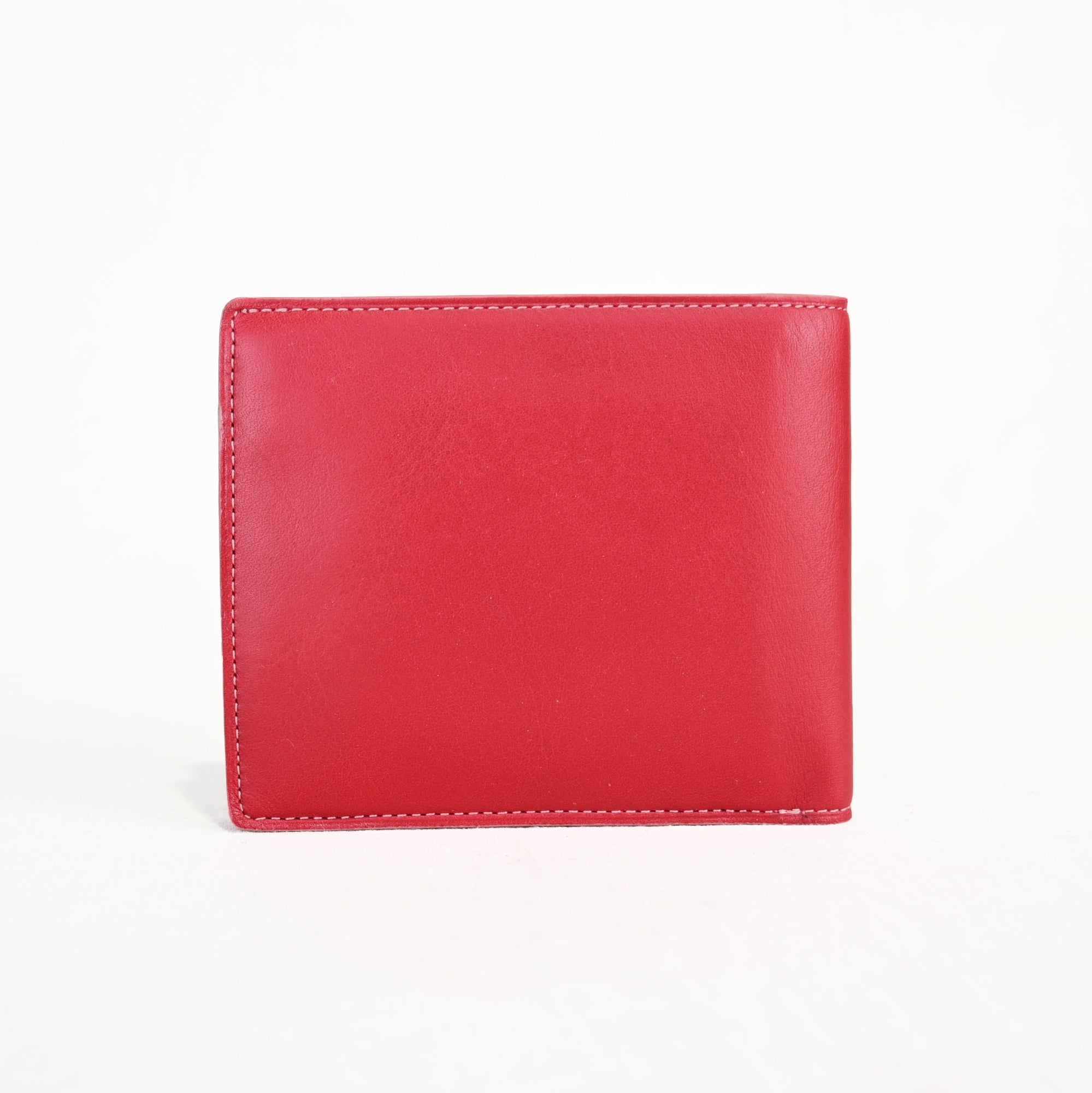 LACOSTE Red color calf leather Bifold wallet Unused / ラコステ カラーカーフレザー 二つ折り財布 赤 未使用