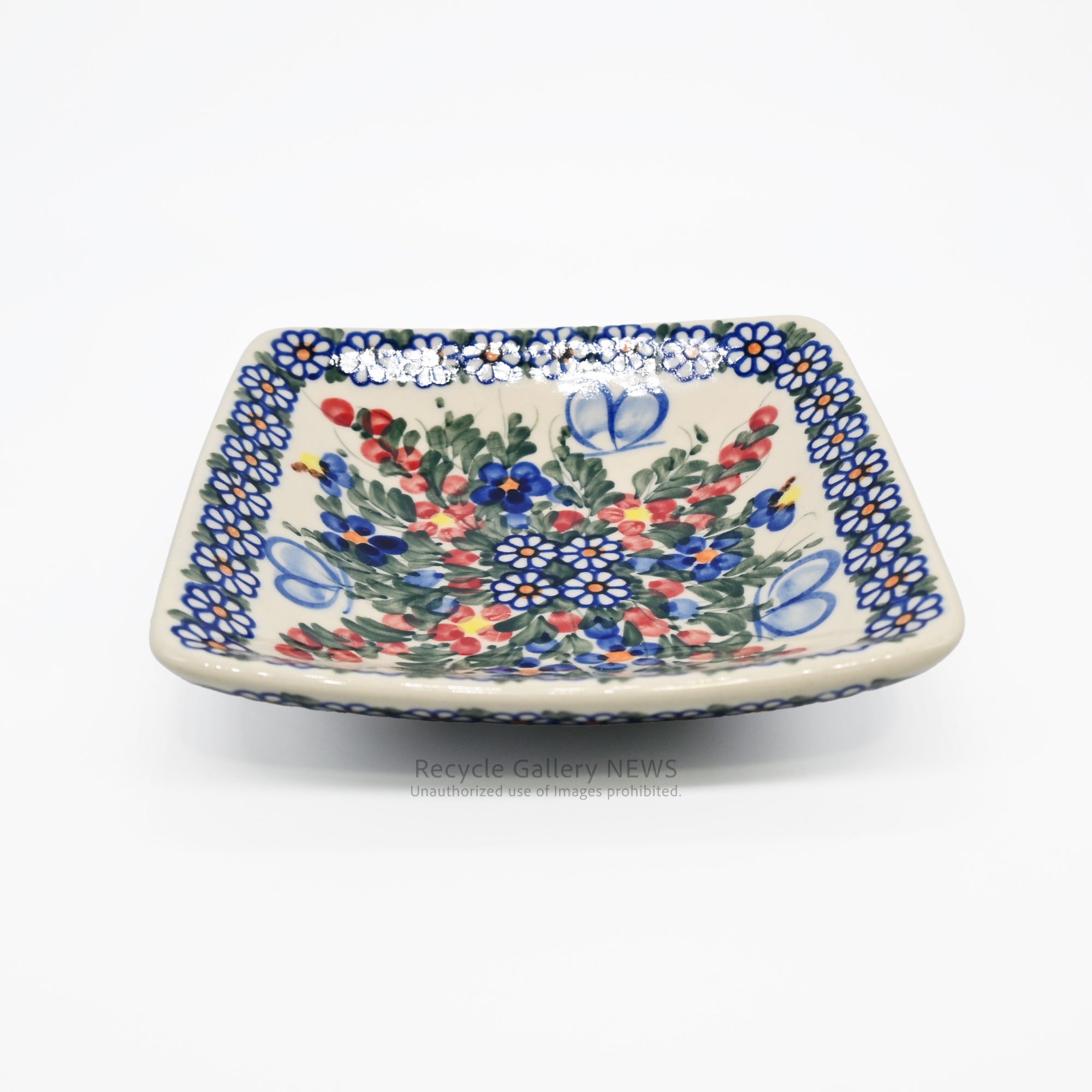 VENA Polish Floral Square Bowl Eastern European Tableware / ヴェナ ポーランド 花柄 スクエアボウル  東欧 テーブルウェア