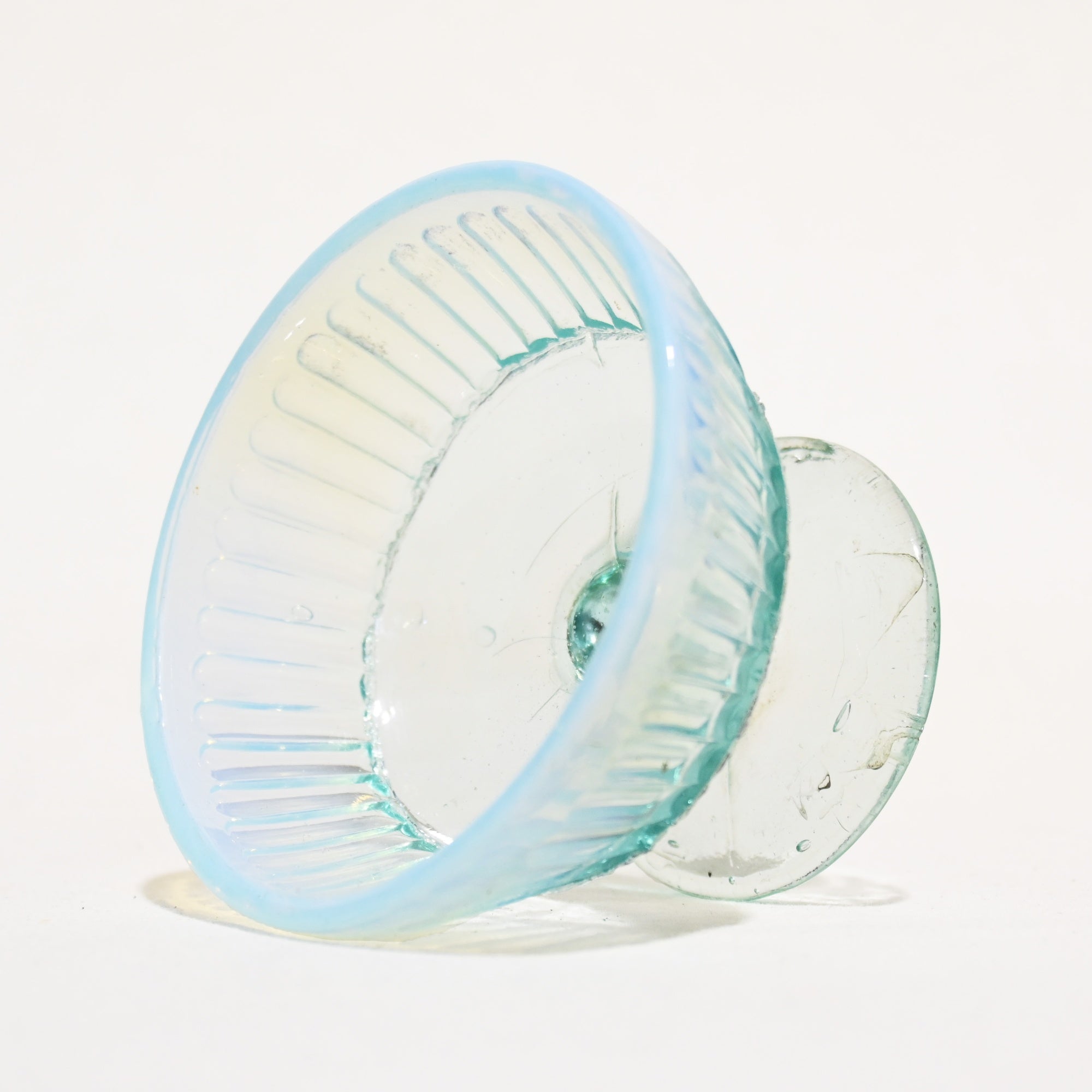 Vintage Press Glass Japanese Glass Ice Cup Ramune soda blue Color Retro / ヴィンテージ プレスガラス 和ガラス 氷コップ ラムネ色 レトロ