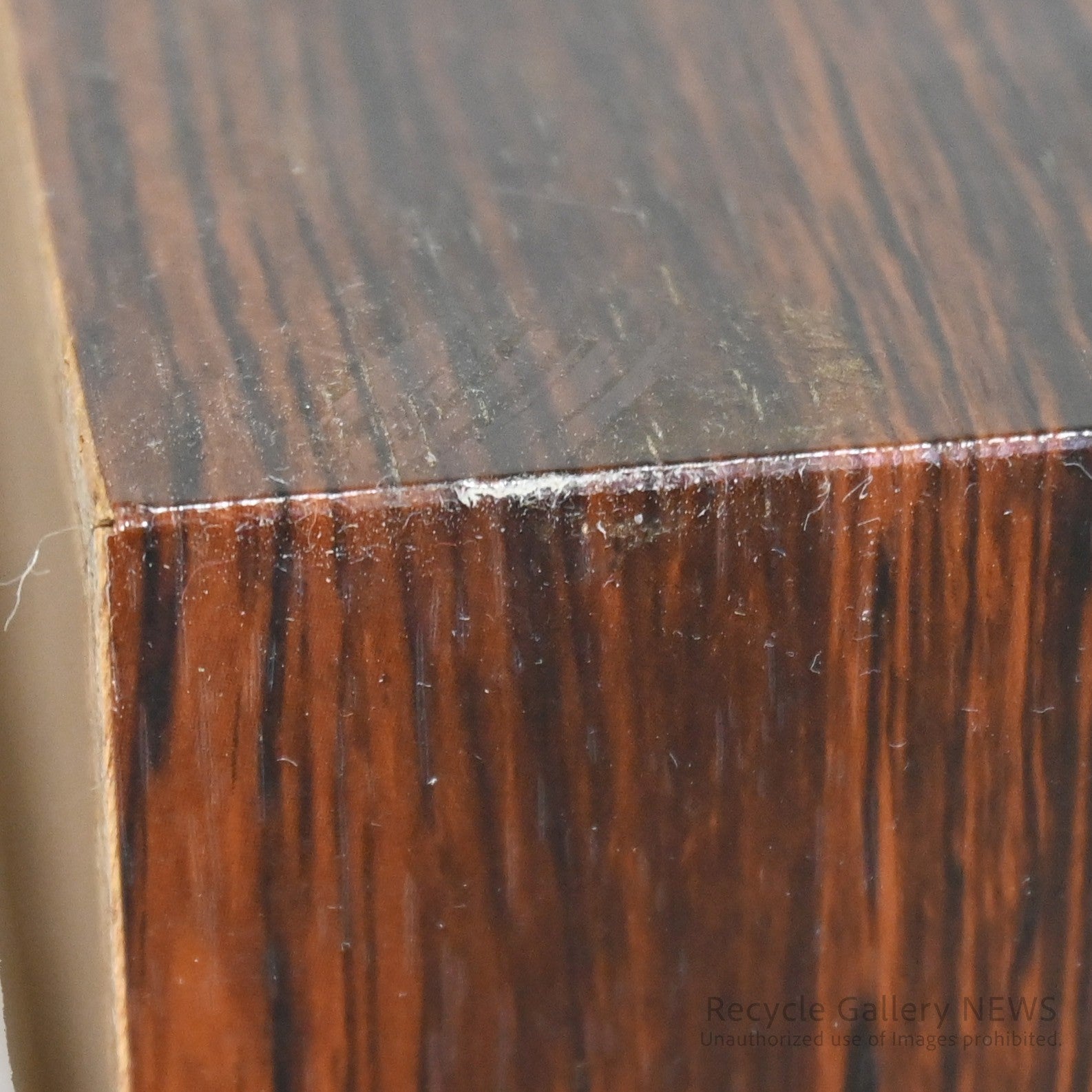 Rosewood-print Veneer small drawer unit with 3 drawers Showa retro style / ローズウッドプリント 突板小引き出し 引出3杯 昭和レトロ