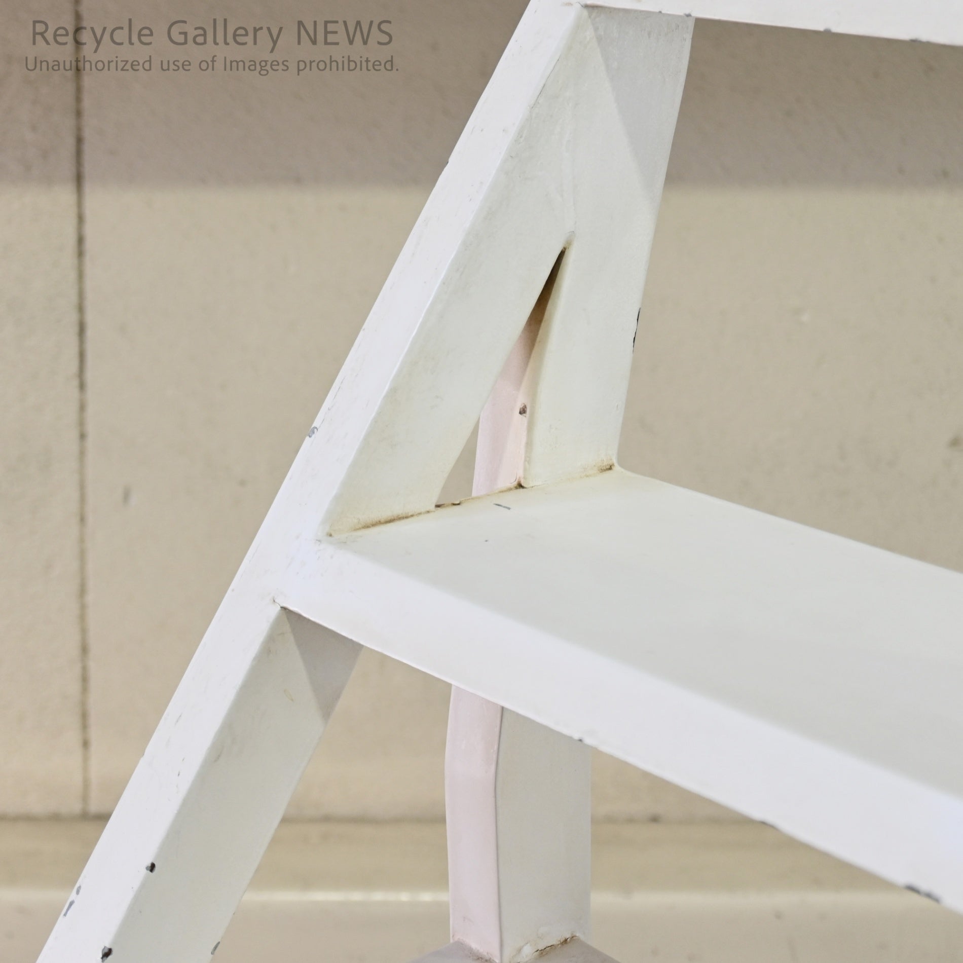 Vintage Foldable Library Step Chair White / ヴィンテージ 折りたたみ ライブラリー ステップ チェア 白