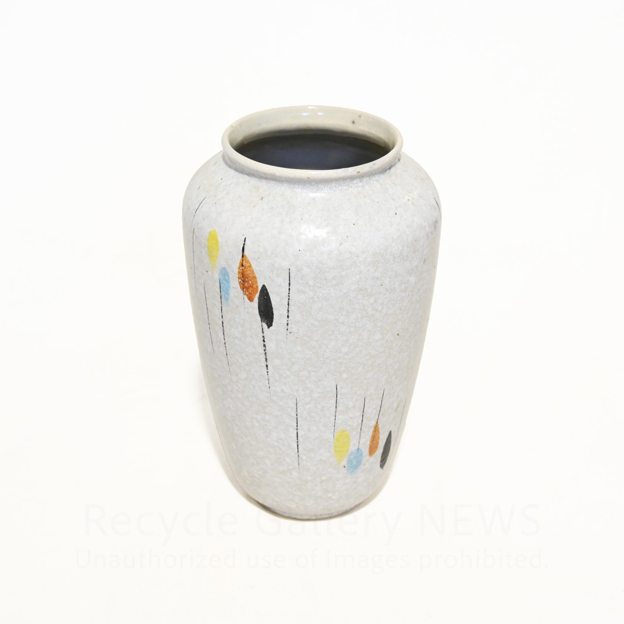West German Flower Vase Raindrop pattern  1950s-1960s Vintage / 西ドイツ製 花瓶 レインドロップ柄 推定1950〜60年代 ヴィンテージ