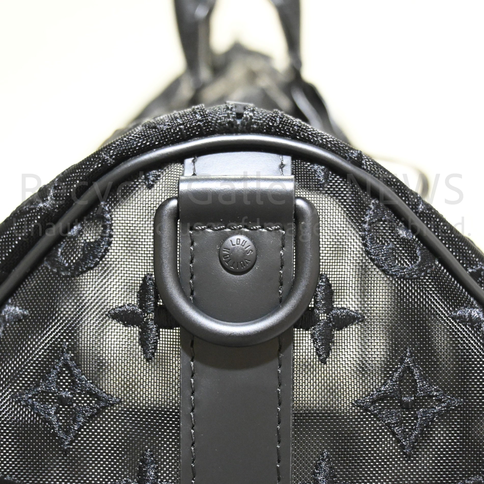 LOUIS VUITTON 2019 AW Virgil Abloh M53971 Monogram Mesh and Leather Boston Bag Keepall Bandouliere 50 / ルイ・ヴィトン ヴァージル・アブロー モノグラム メッシュ・レザー ボストンバッグ キーポル バンドリエール50