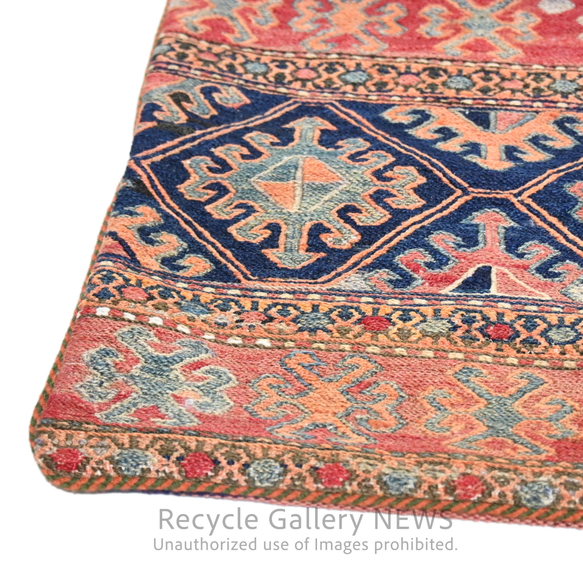 Old Kilim Cushion Cover [A] Vintage Brown Middle east / オールドキリム クッションカバー 中東 伝統織 赤系 3種類 (A ヴィンテージブラウン）
