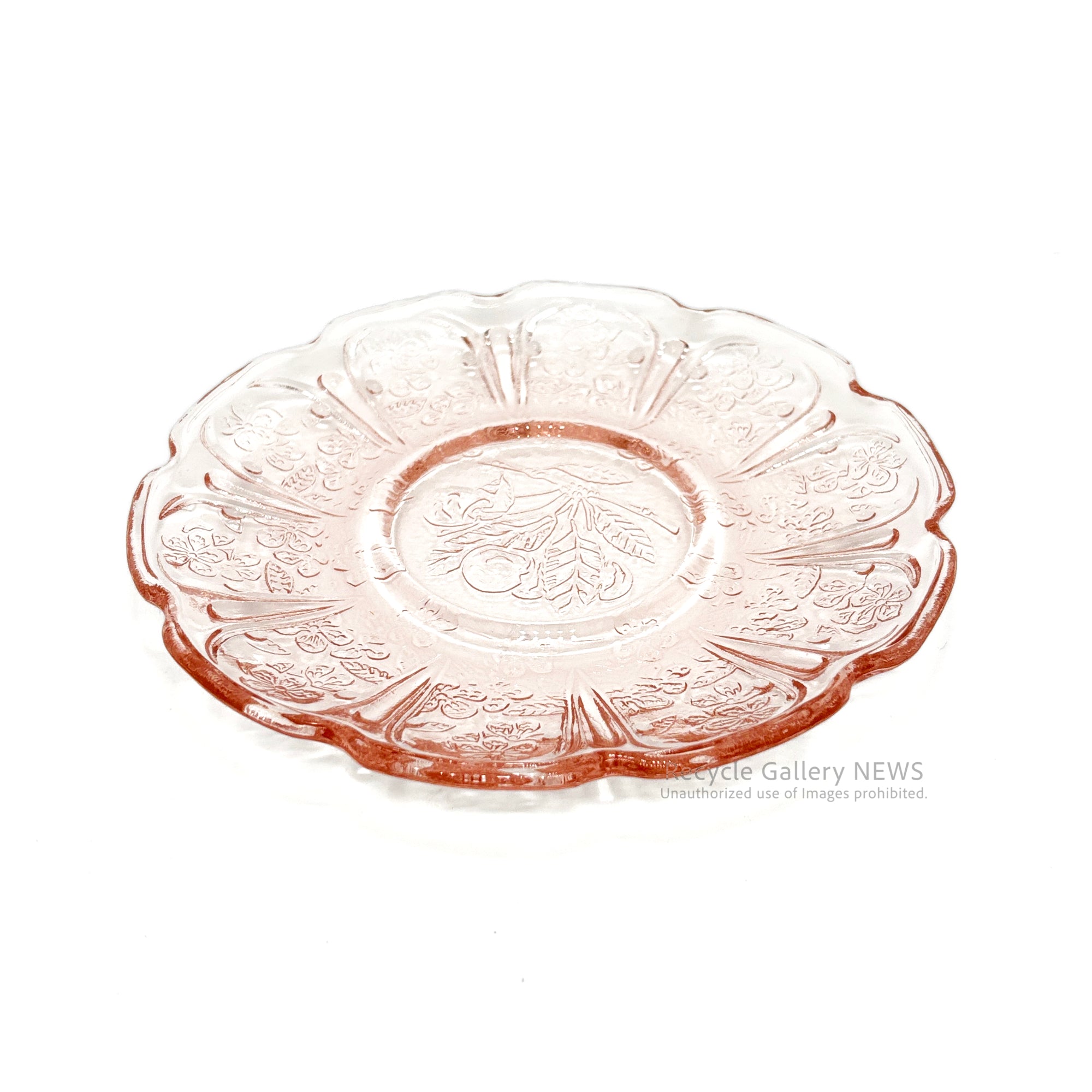 Jeannette Glass Co. Cherry Blossom C＆S U.S.A Vintage / ジャネットグラス カップ＆ソーサー ヴィンテージ 1930年代 ヴィンテージ
