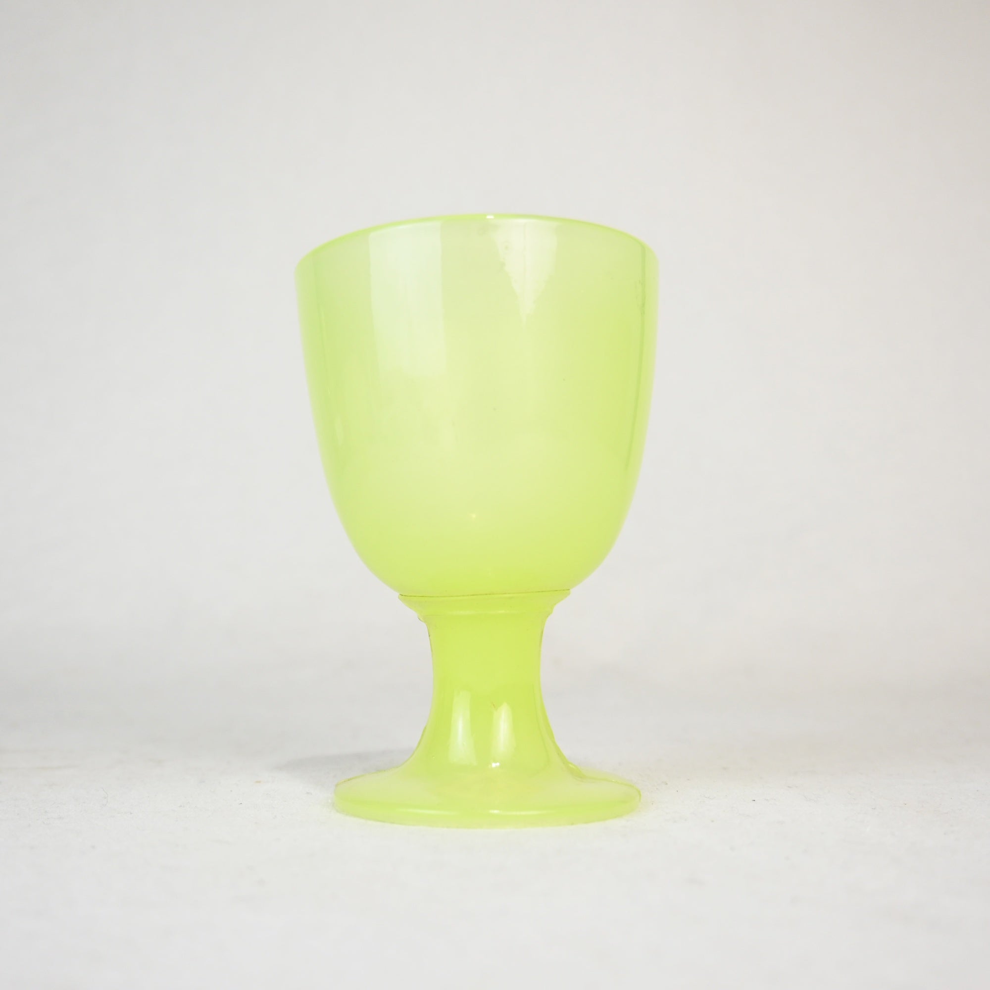 Uranium Divided Cup Vaseline glass Vintage / ウランガラス 棗型 氷コップ ヴィンテージ