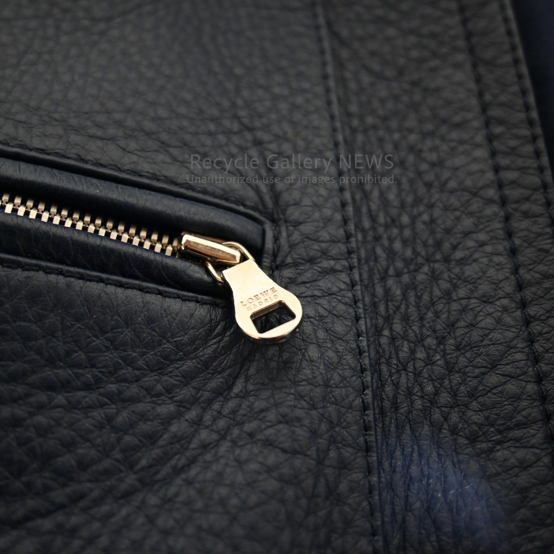 LOEWE Men's Deerskin Leather Jacket 2012 Prussian Blue Stuart Vevers / ロエベ メンズ 鹿革 レザー ジャケット 2012 プルシアンブルー 青 紺色 スチュアート•ヴィヴァース