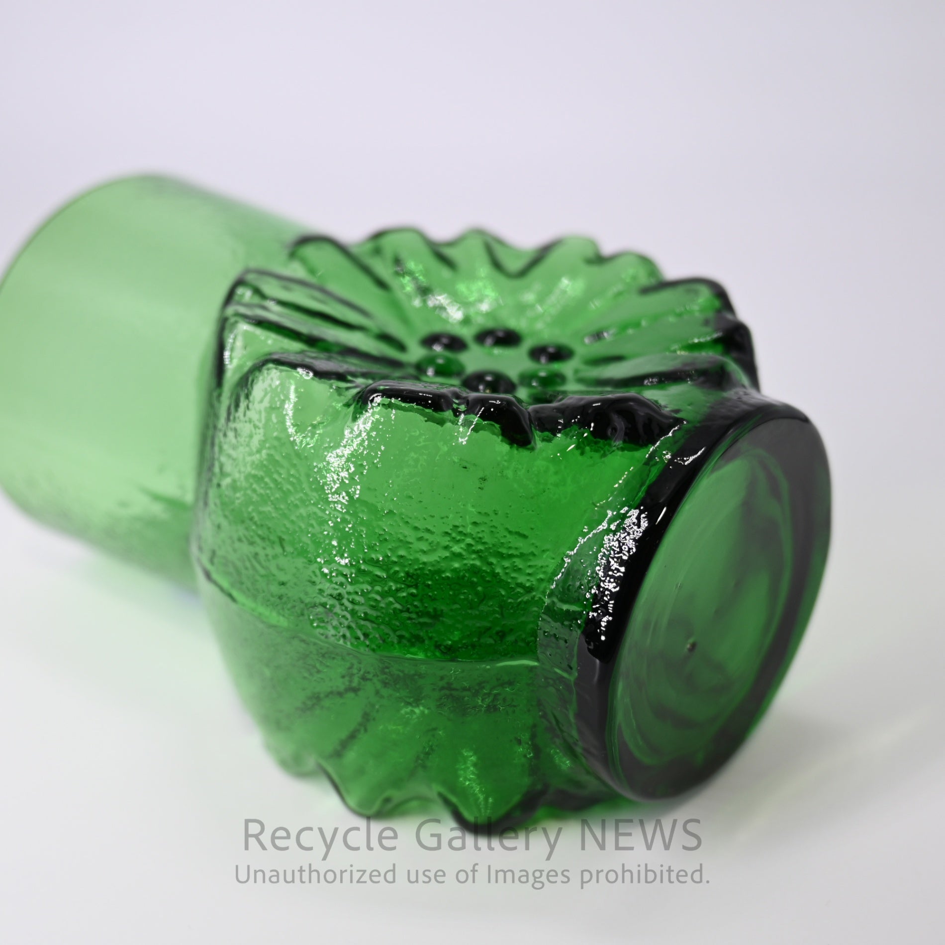 Sasaki Glass Vintage Vase Showa Retro Green Japan / 佐々木硝子 ヴィンテージ花瓶 昭和レトロ 緑 日本