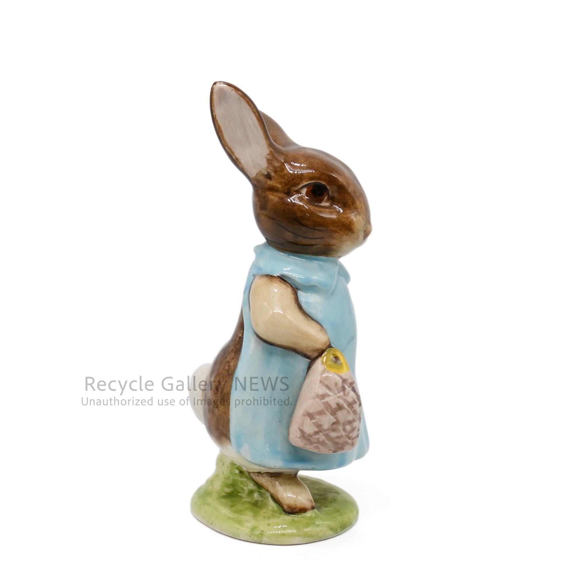 Beswick Peter Rabbit Flopsy Bunny Ceramic Figurine Brown Blue / ベスウィック ピーターラビット フロプシーバニー 陶器 フィギュリン ブラウン ブルー
