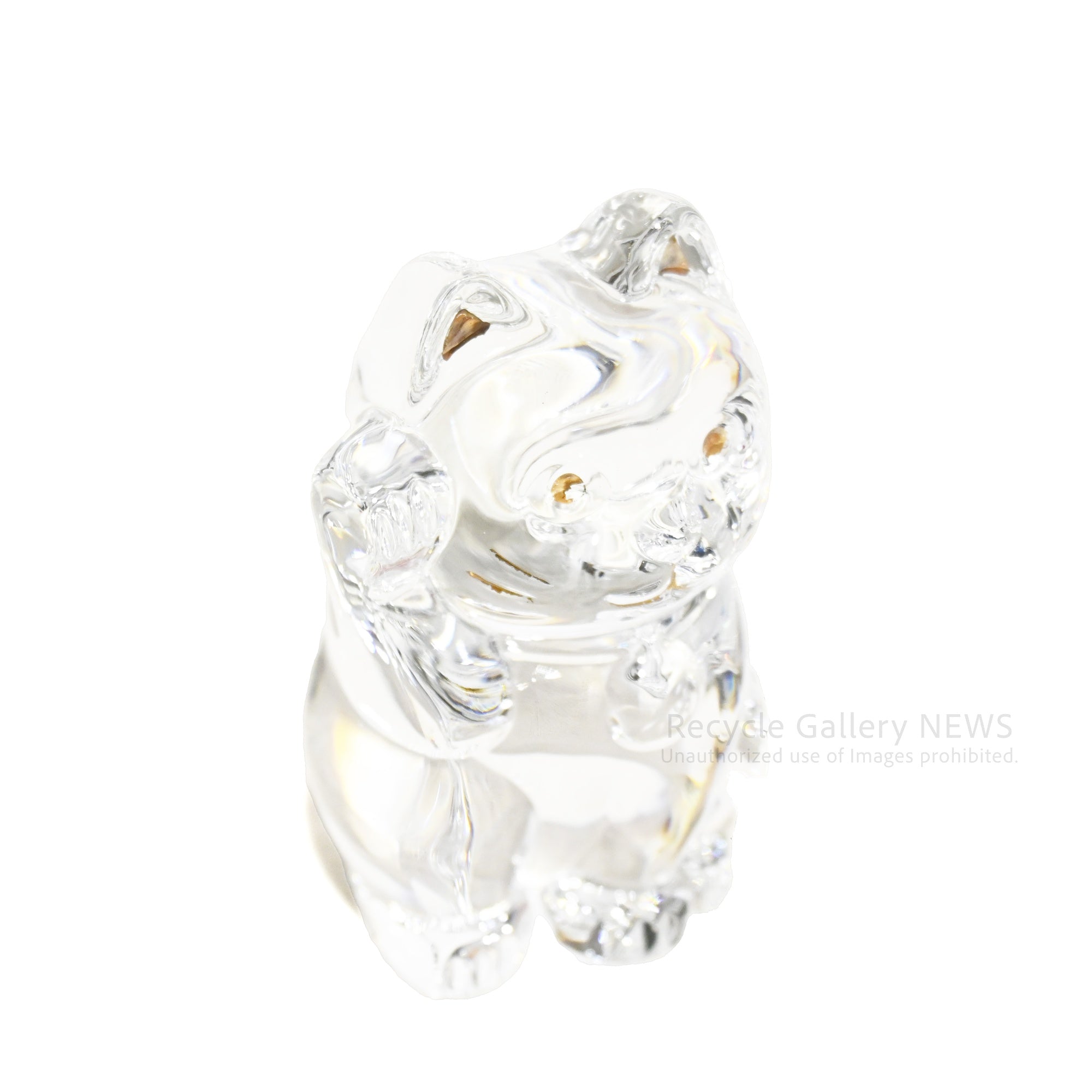 Baccarat Maneki-Neko Lucky Cat Fortune Cat Clear Crystal Glass / バカラ まねき猫 クリア クリスタルガラス
