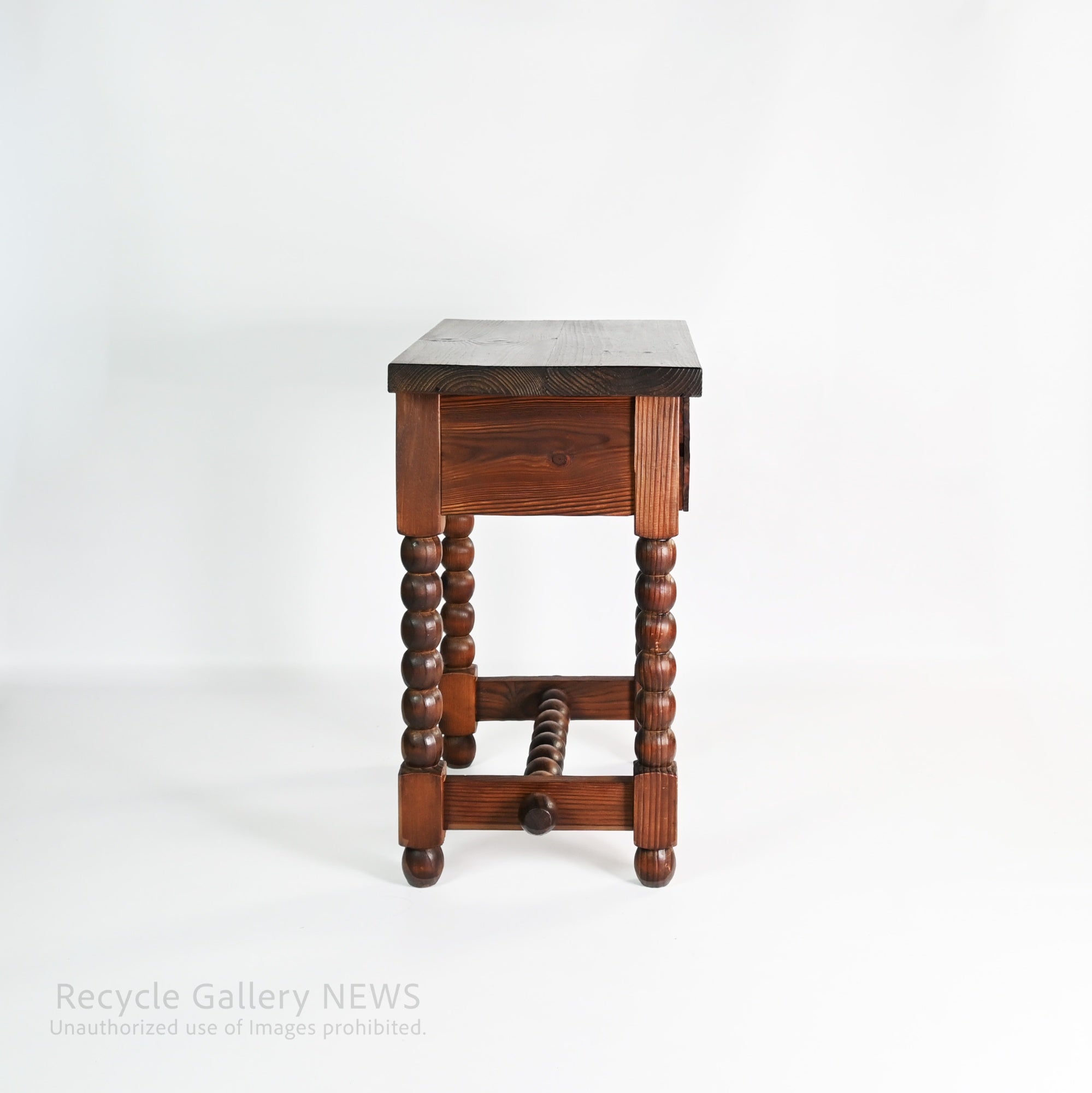 Antique Console Table with Bobbin Turned Legs Classic Spool Design / ボビンターニングレッグ コンソールテーブル アンティーク クラシック 糸巻きデザイン