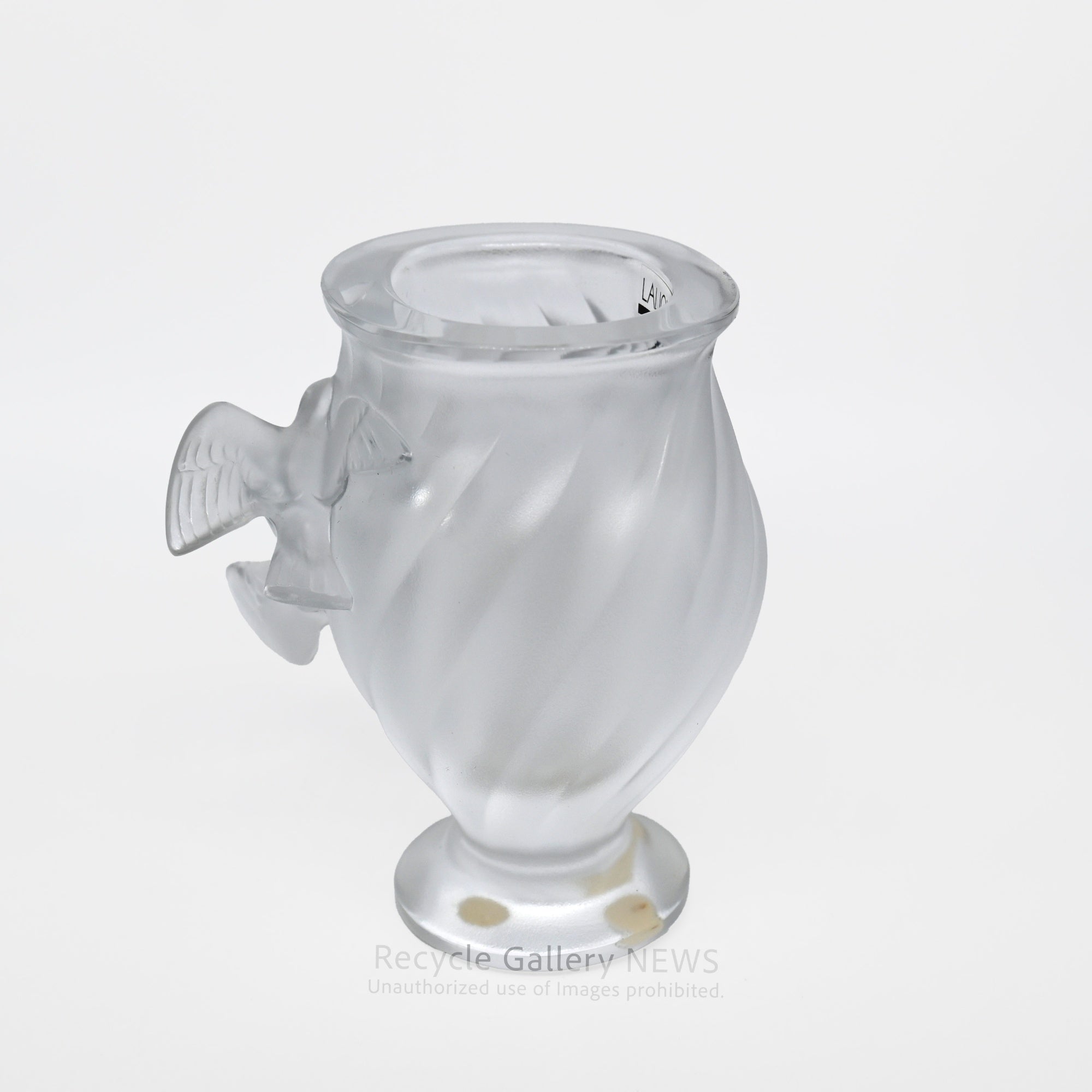 French Crystal Glass [LALIQUE ROSINE VASE] 50’s "Sculpture of Light" Artisan Craftsmanship / ラリック ロジーヌ ベース 50年代  フランス クリスタルガラス 光の彫刻 職人技