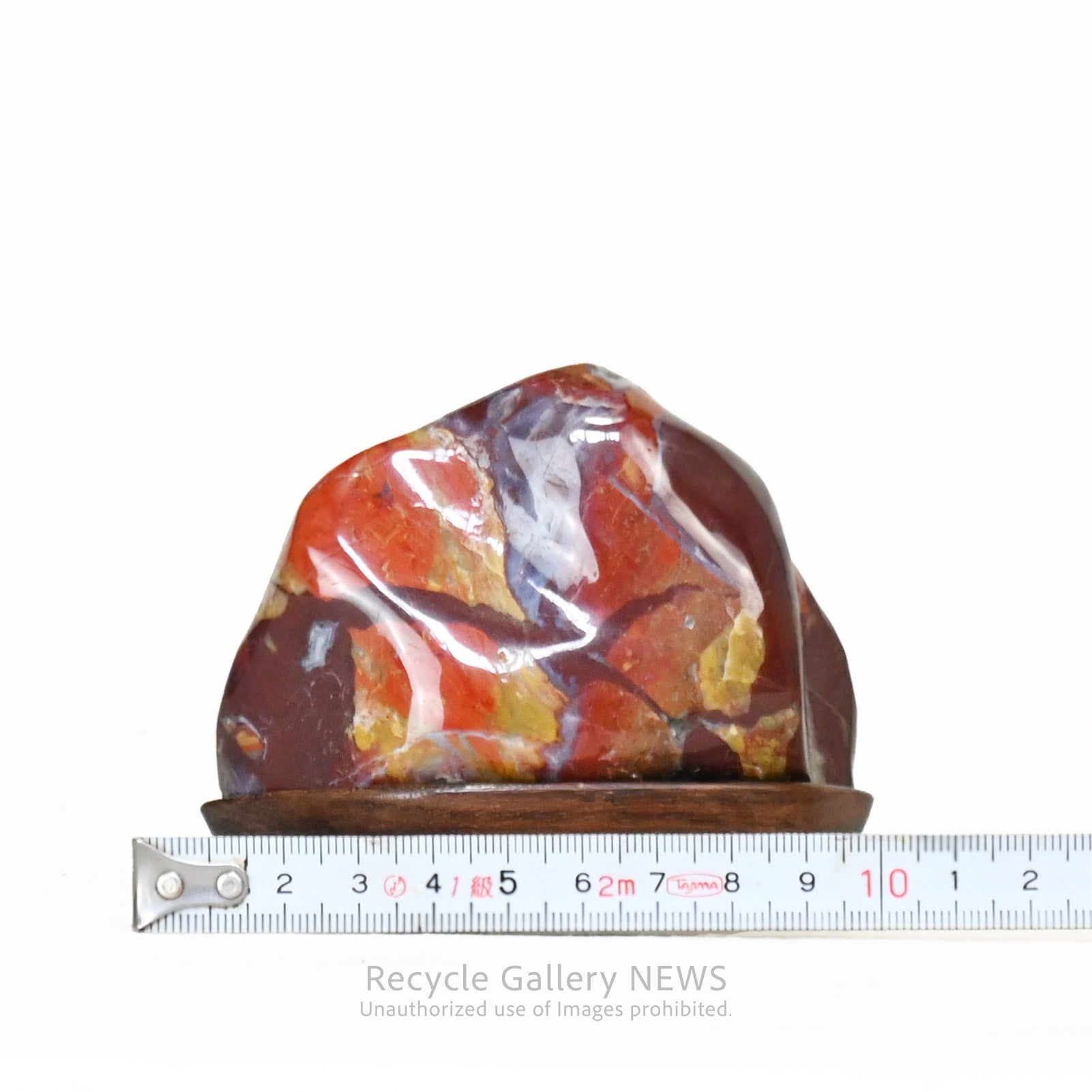 Mexican Jasper Natural Stone Ornament with Base / メキシカンジャスパー 台座付 天然石 オブジェ 置物