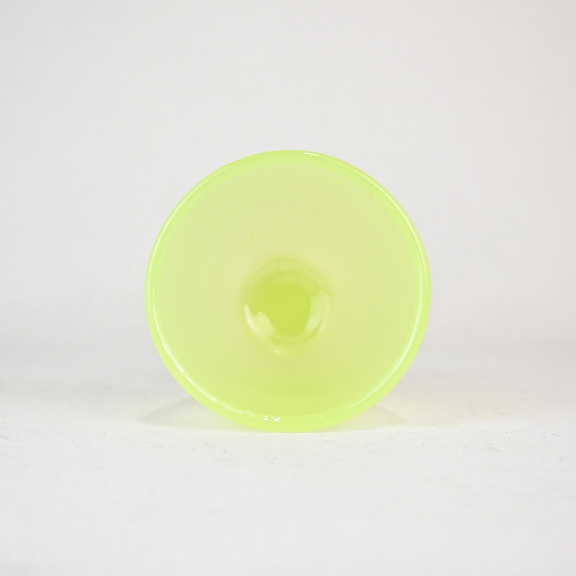 Uranium Divided Cup Vaseline glass Vintage / ウランガラス 棗型 氷コップ ヴィンテージ