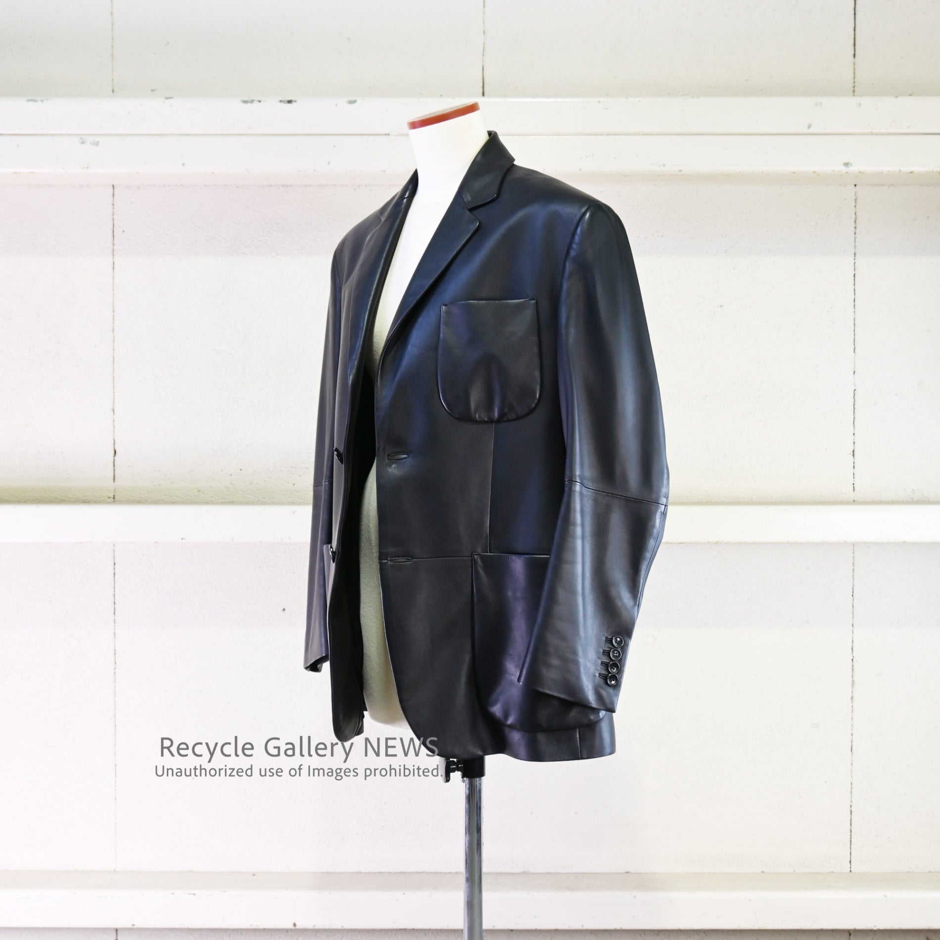 LOEWE Men's Lamb Leather Jacket in Black Jonathan Anderson /  ロエベ メンズ ラム レザー ジャケット ブラック ジョナサン・アンダーソン  羊革 黒