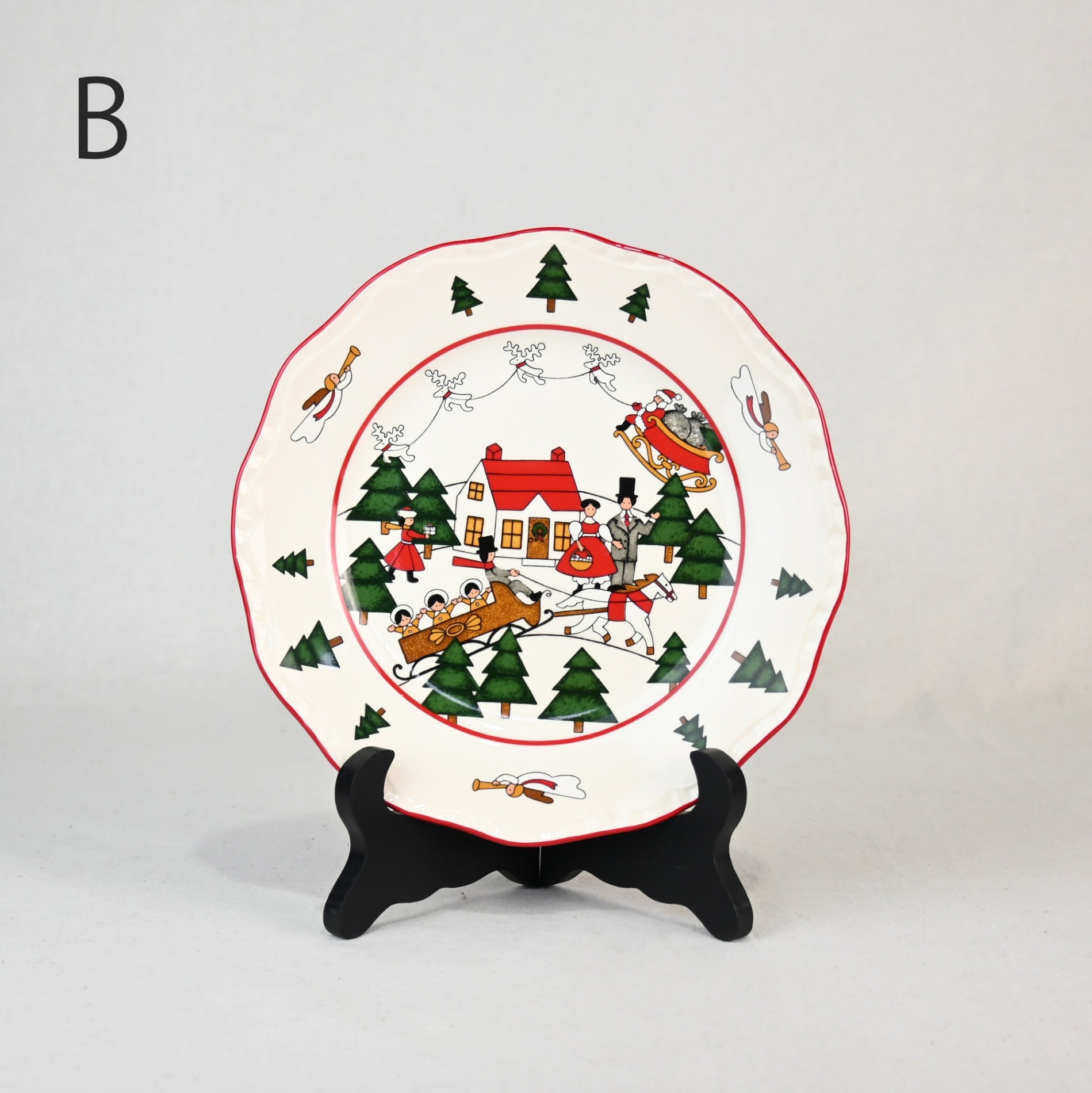 MASON'S IRONSTONE Christmas village Plate 3-size UK Vintage / メイソンズアイアンストーン クリスマスヴィレッジ プレート3サイズ各種 英国ヴィンテージ