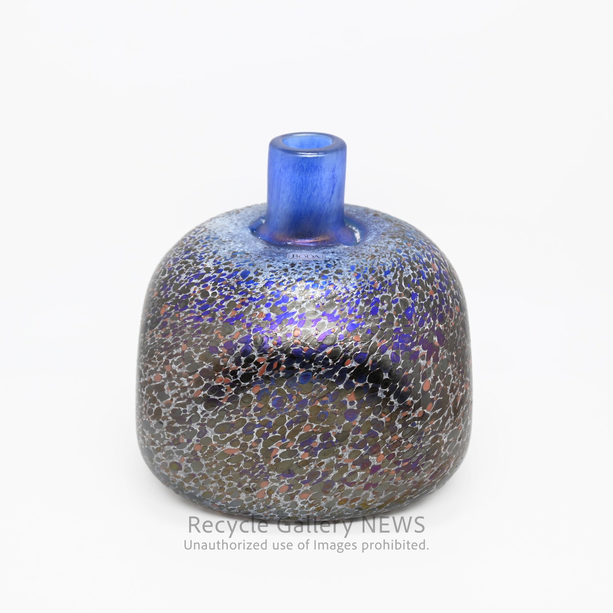 KOSTA BODA Bertil Vallien Art Modern Glass Flower Vase Purple Tones / コスタボダ ガラス フラワーベース バーティル・ヴァリーン 一輪挿し 花瓶 パープル系 アートガラス モダン