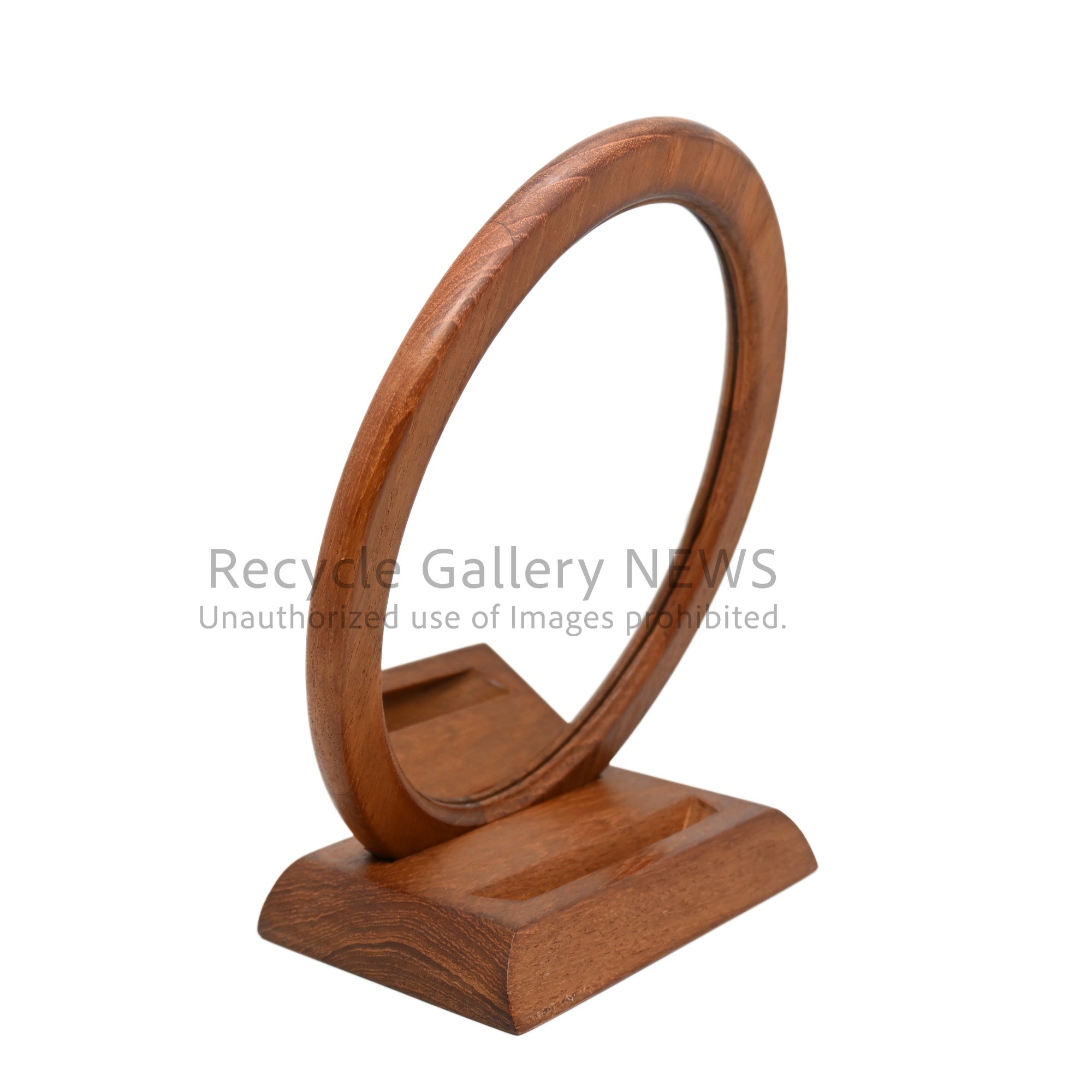 Vintage-like Teakwood Mirror & Stand Brown / チークウッド ミラー&スタンド ブラウン ヴィンテージライク 卓上ミラー