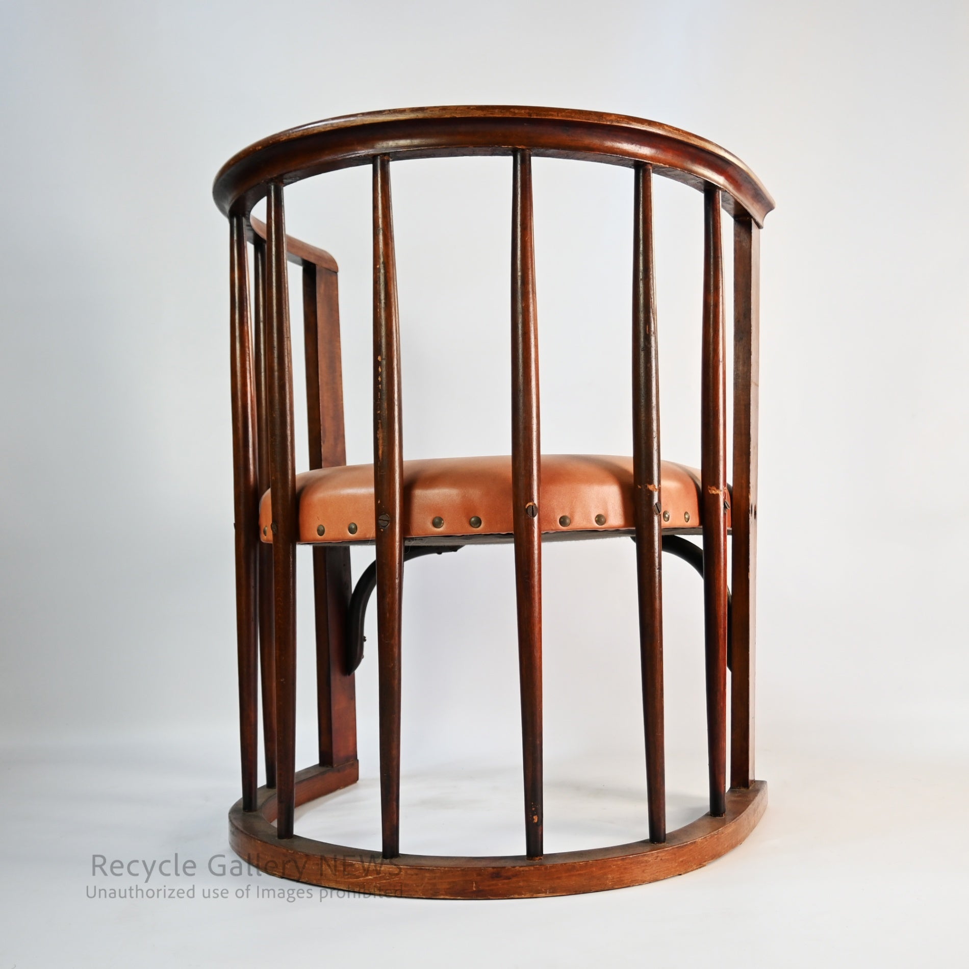 Wicker Accent Chair Antique Bentwood Slat Back Beautiful Patina / 籠椅子 曲木 アンティーク 職人技 スラットバック 経年変化 パーソナルチェア