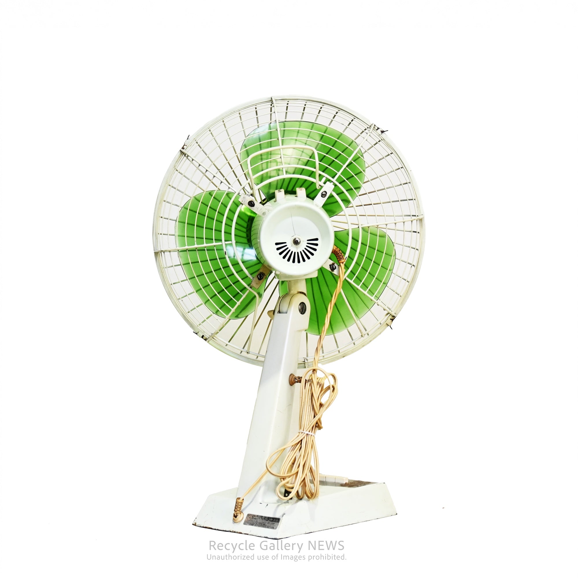 Junk objet SHARP 1960s Retro Fan Green Showa Era Japan / シャープ 1960年代 昭和レトロ扇風機 緑 日本 ※ジャンク品 インテリアオブジェ