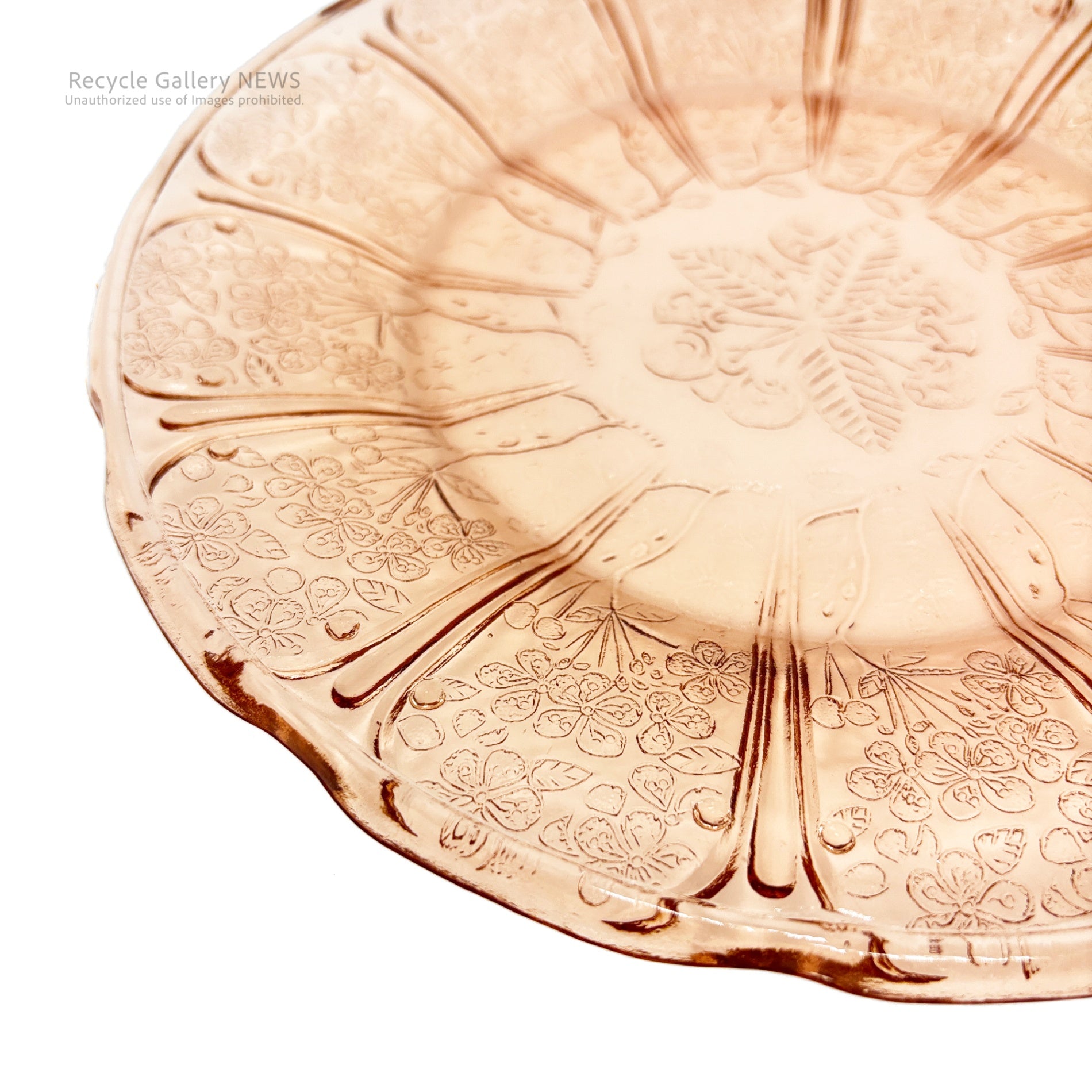 Jeannette Glass Co. Cherry Blossom 23cm Plate U.S.A Vintage / ジャネットグラス 23cm厚手プレート ヴィンテージ 1930年代 ヴィンテージ