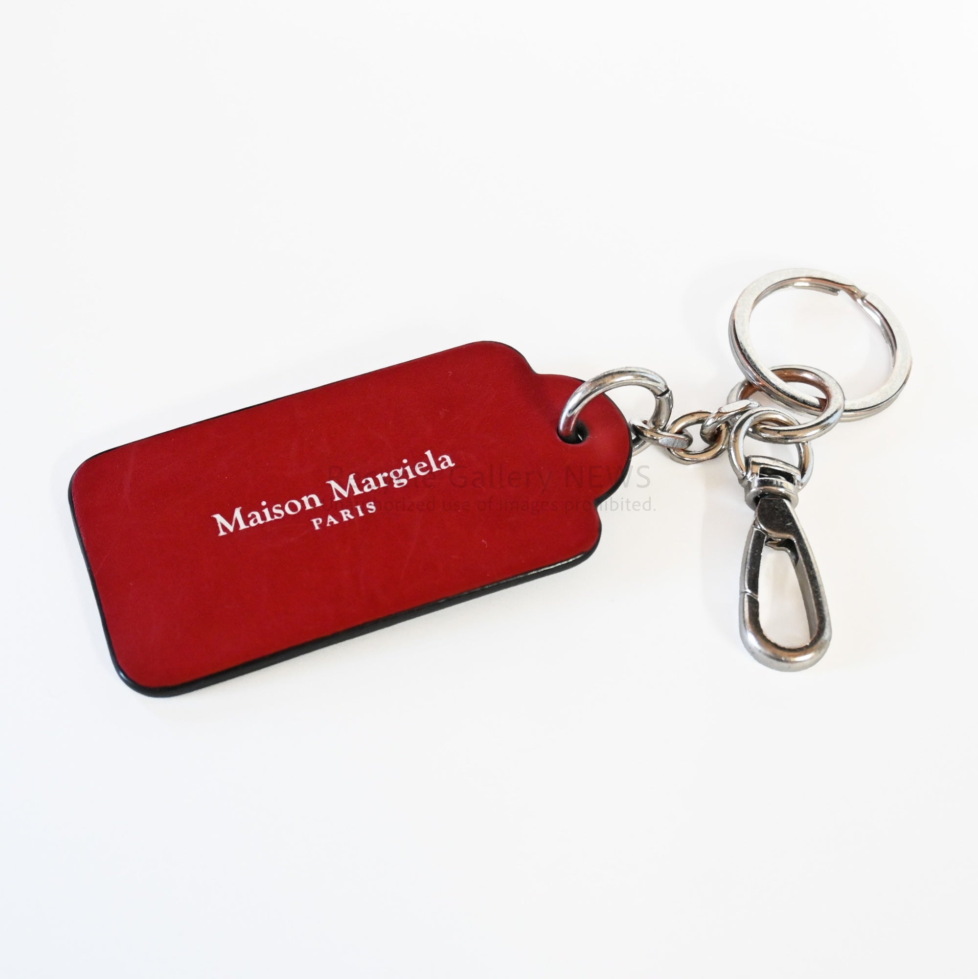 Maison Margiela Key Ring Black & Red Calf Leather France / メゾン