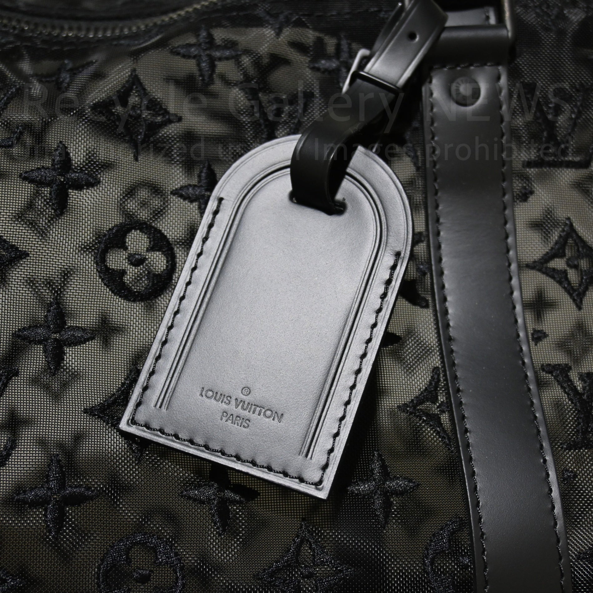 LOUIS VUITTON 2019 AW Virgil Abloh M53971 Monogram Mesh and Leather Boston Bag Keepall Bandouliere 50 / ルイ・ヴィトン ヴァージル・アブロー モノグラム メッシュ・レザー ボストンバッグ キーポル バンドリエール50