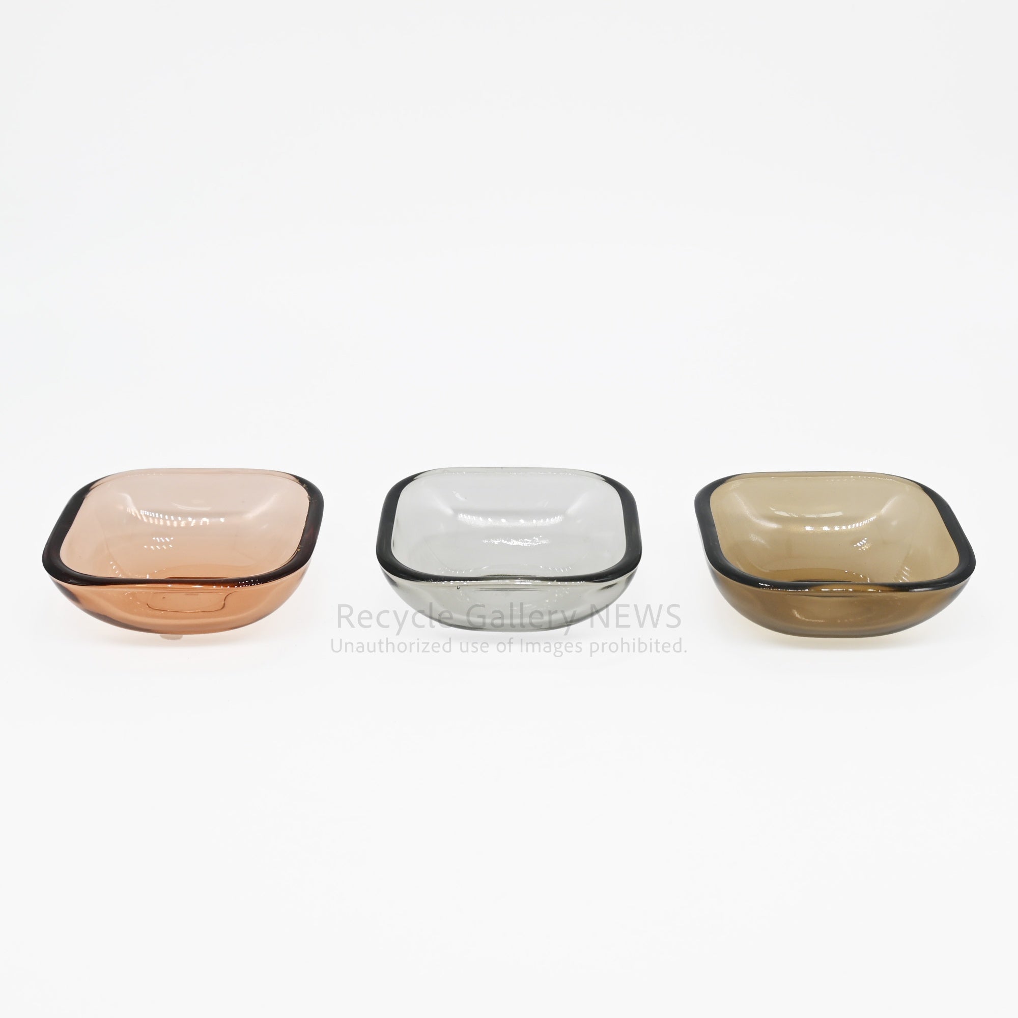 Rare Hoya Glass "Starting Unit series" Set of 6 Plates Japanese Tableware Showa Retro / 保谷硝子 スターティングユニット６点セット  日本 食器 昭和レトロ 希少