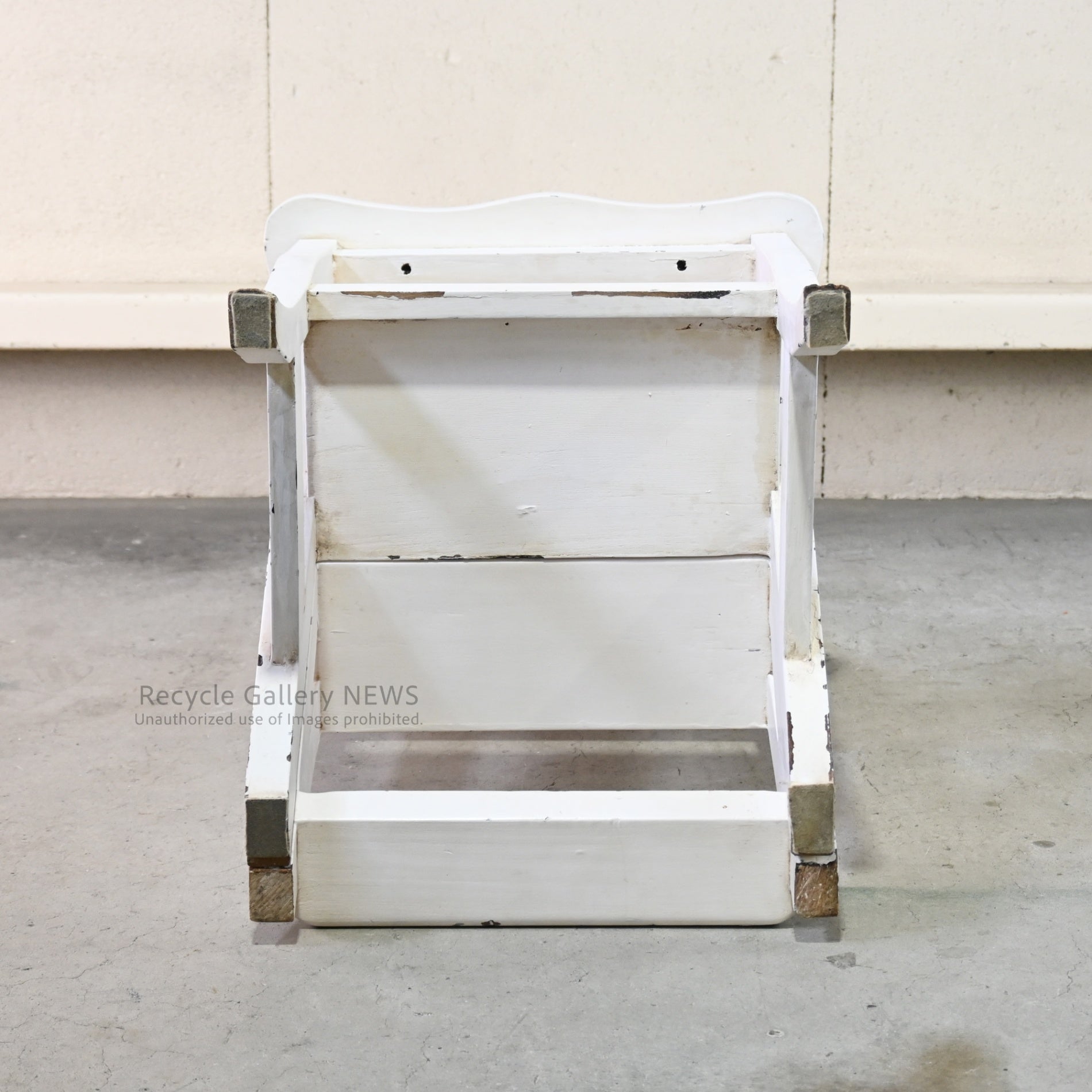 Vintage Foldable Library Step Chair White / ヴィンテージ 折りたたみ ライブラリー ステップ チェア 白