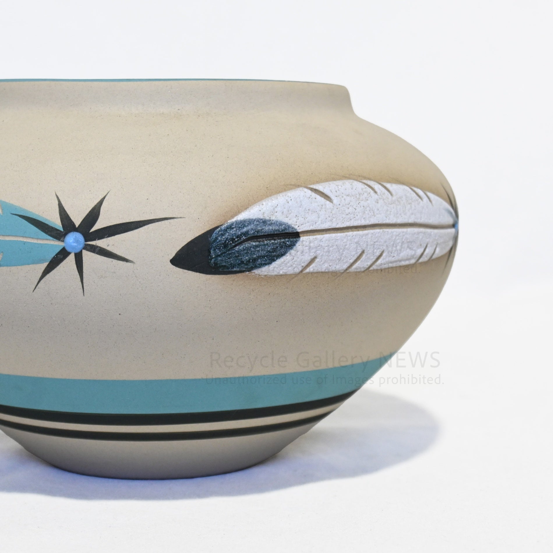 Betty Selby Native American motif Ceramic pot Vase Interior object / ベティ・セルビー ネイティブアメリカン モチーフ 陶磁器 ポット 花瓶 インテリアオブジェ