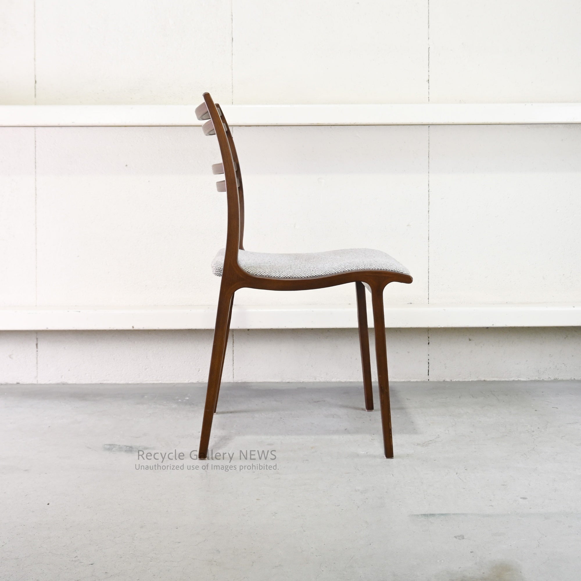 Fuji Furniture Wooden Armless Chair "Calm" Japan Scandinavian Style / 冨士ファニチア アームレスチェア カーム 日本 北欧 木製