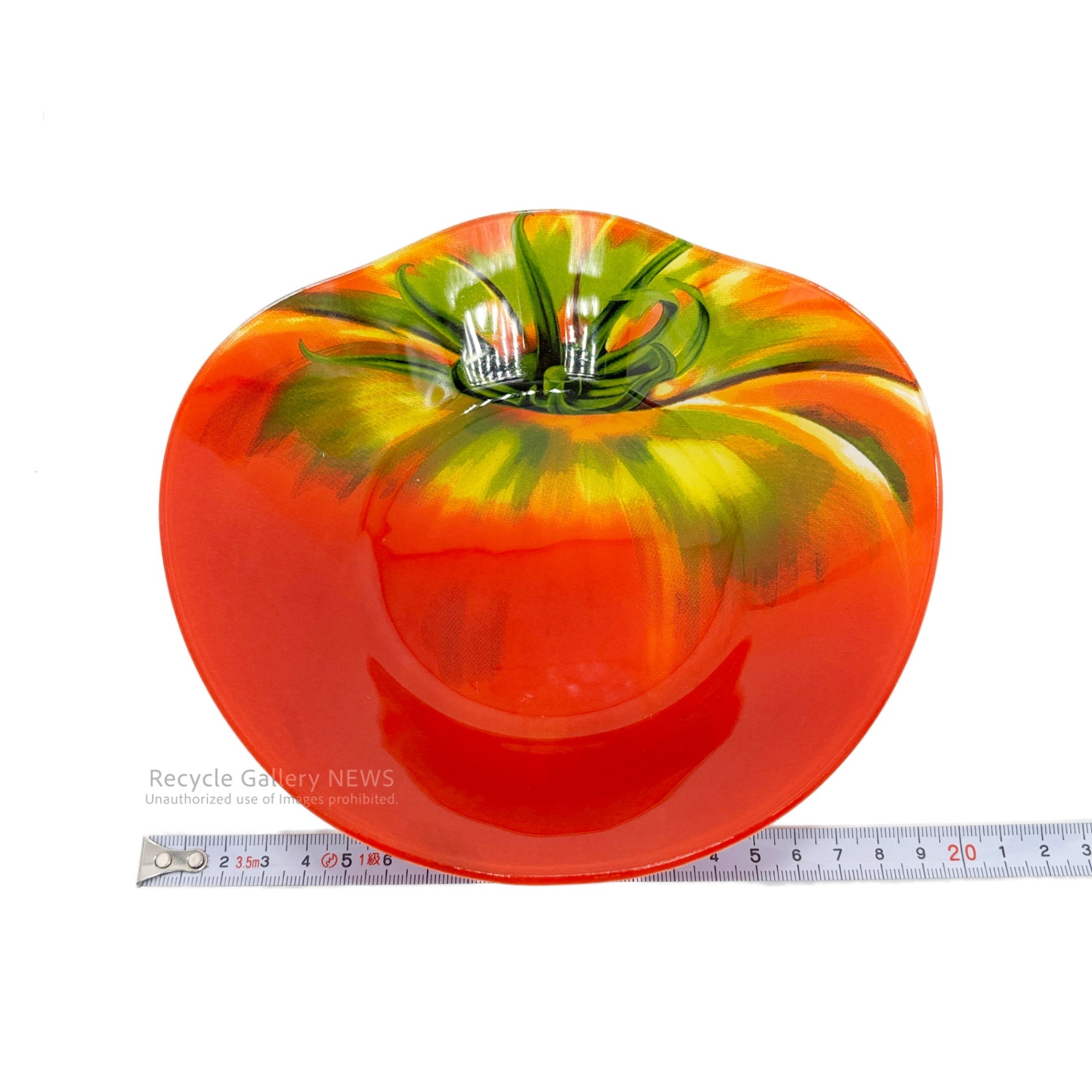 DULTON GLASS FARMER PLATE Tomato Design plate / ダルトン ガラス ファーマー プレート トマト 皿