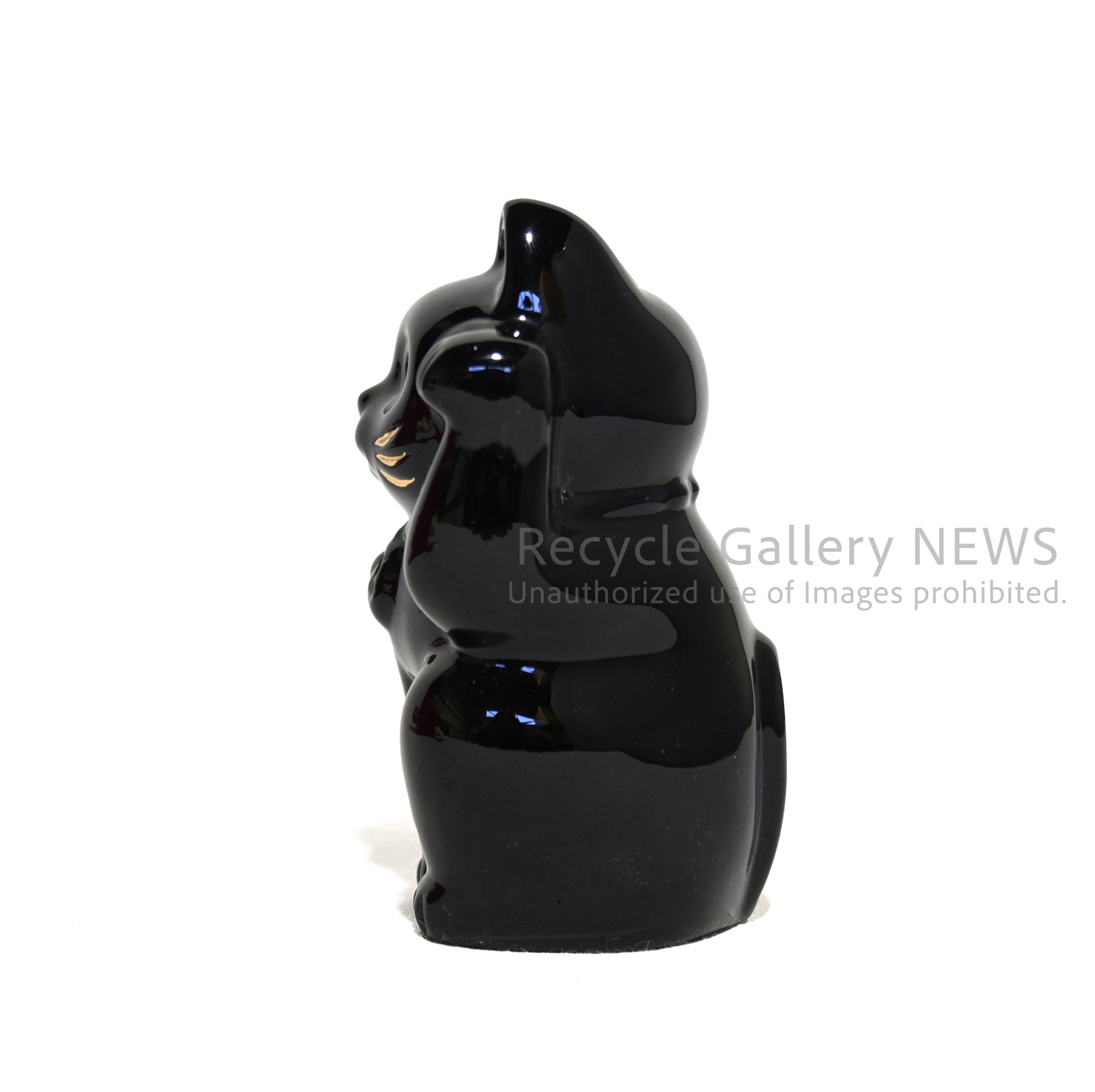 Baccarat Maneki-Neko Lucky Cat Fortune Cat Midnight blue（Blue-black) Crystal Glass / バカラ まねき猫 ミッドナイト ブルーブラック クリスタルガラス