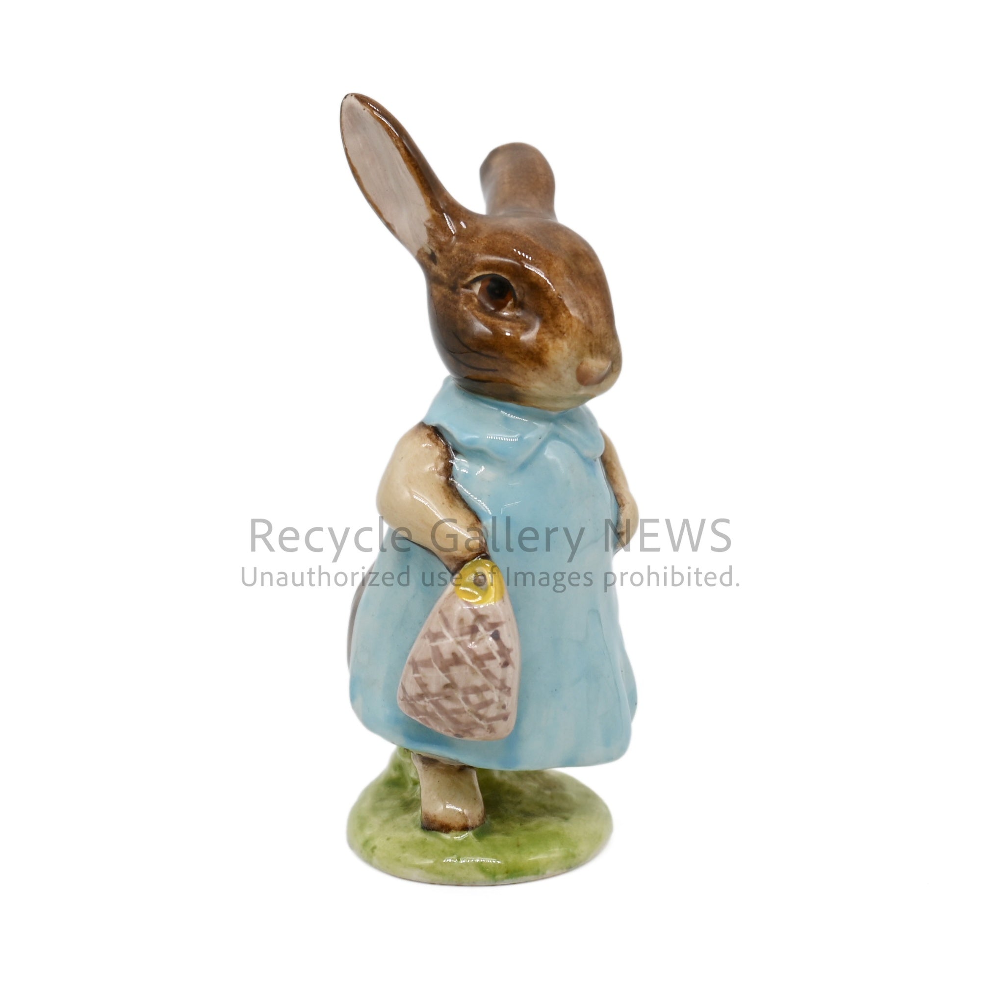 Beswick Peter Rabbit Flopsy Bunny Ceramic Figurine Brown Blue / ベスウィック ピーターラビット フロプシーバニー 陶器 フィギュリン ブラウン ブルー