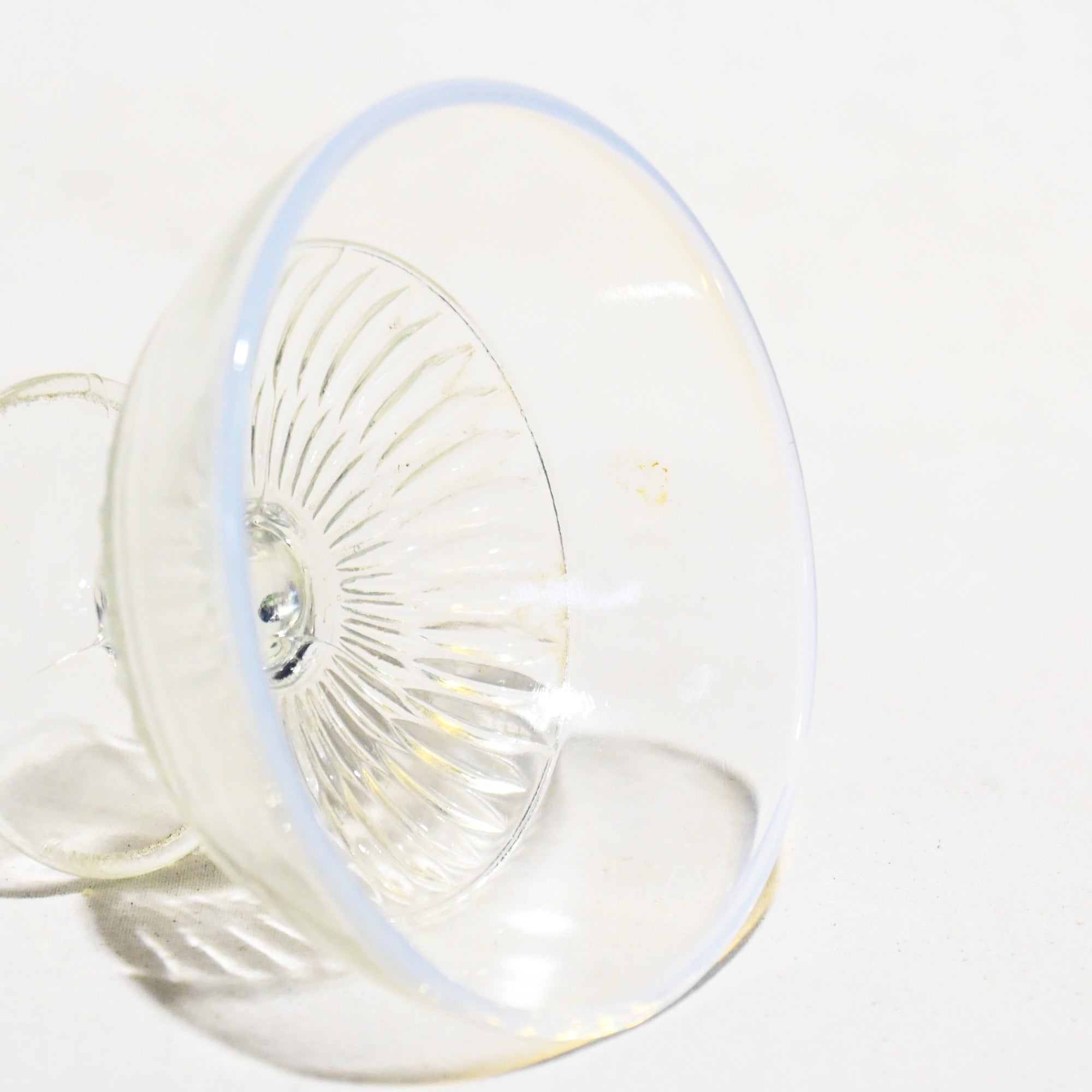 Vintage Press Glass Japanese Glass Ice Cup Milk&Clear Color Retro / ヴィンテージ プレスガラス 和ガラス 氷コップ 乳白ミルク色＆透明色 レトロ