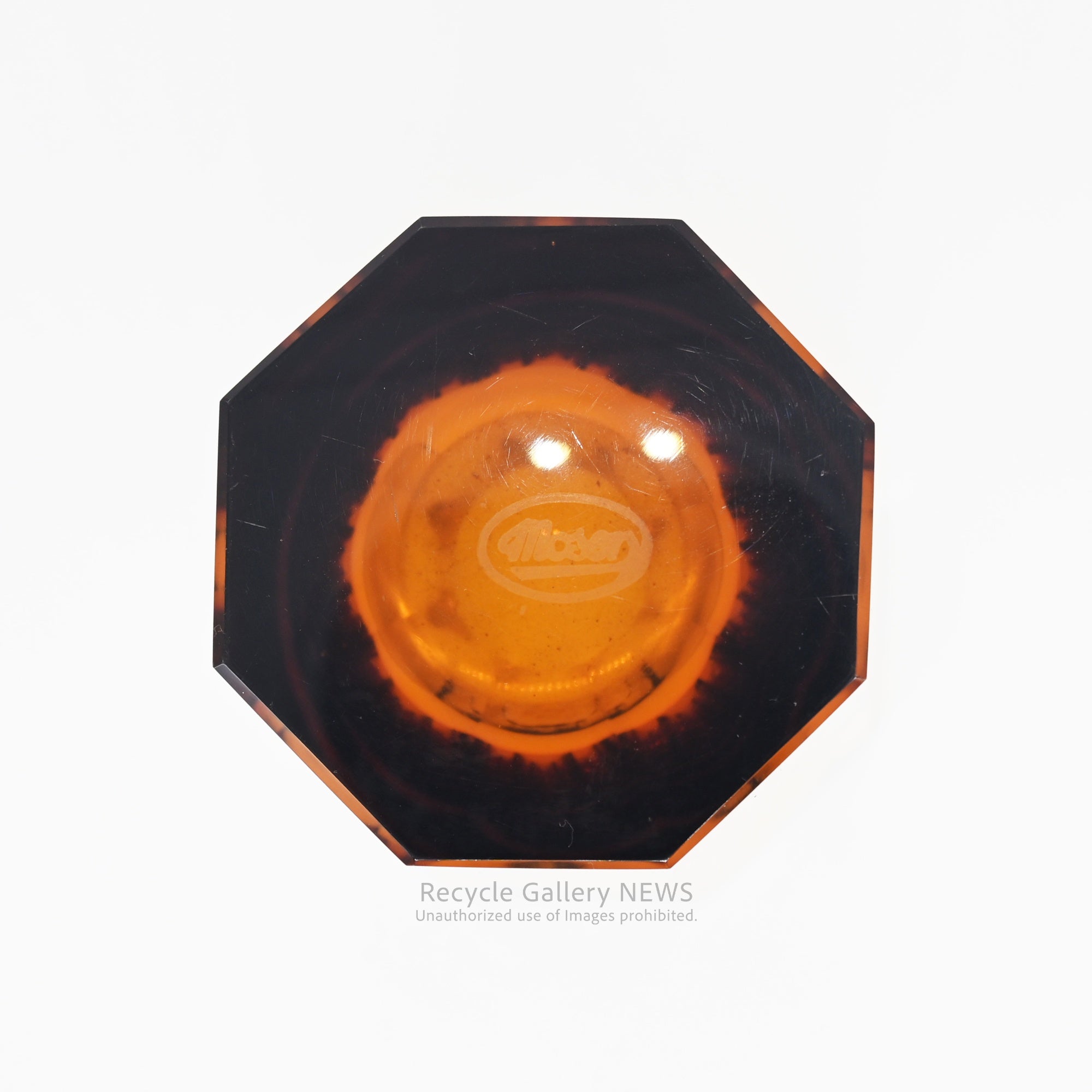 MOSER Czech Amber Potash Glass Flower Vase Artisan Craftsmanship / モーゼル ガラスフラワーベース アンバー チェコ カリガラス 花瓶 クラフツマンシップ