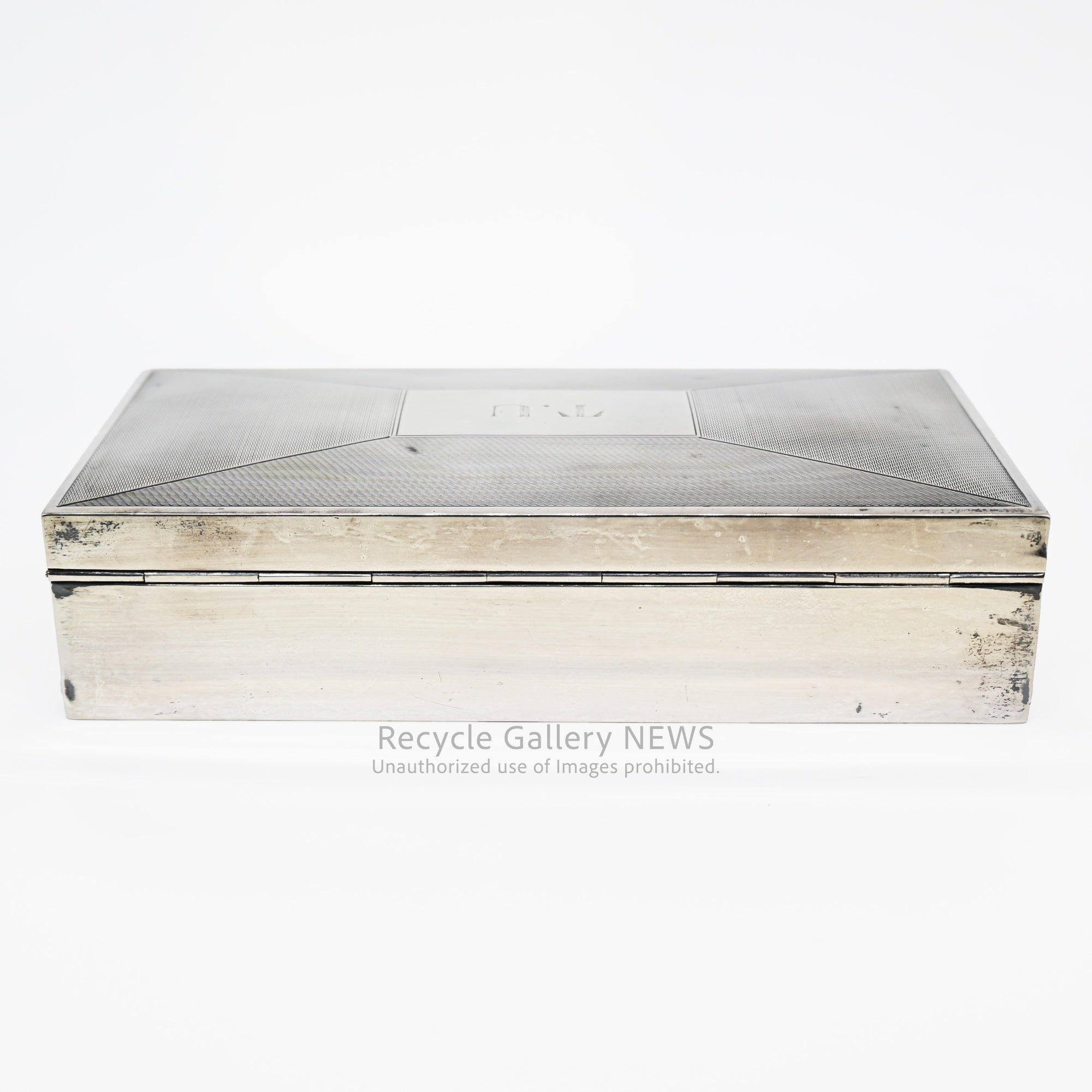 Antique 1932 Art Deco Era English Sterling Silver Case Birmingham / 1932年 アール・デコ様式 バーミンガム 英国純銀製 シルバーケース アンティーク
