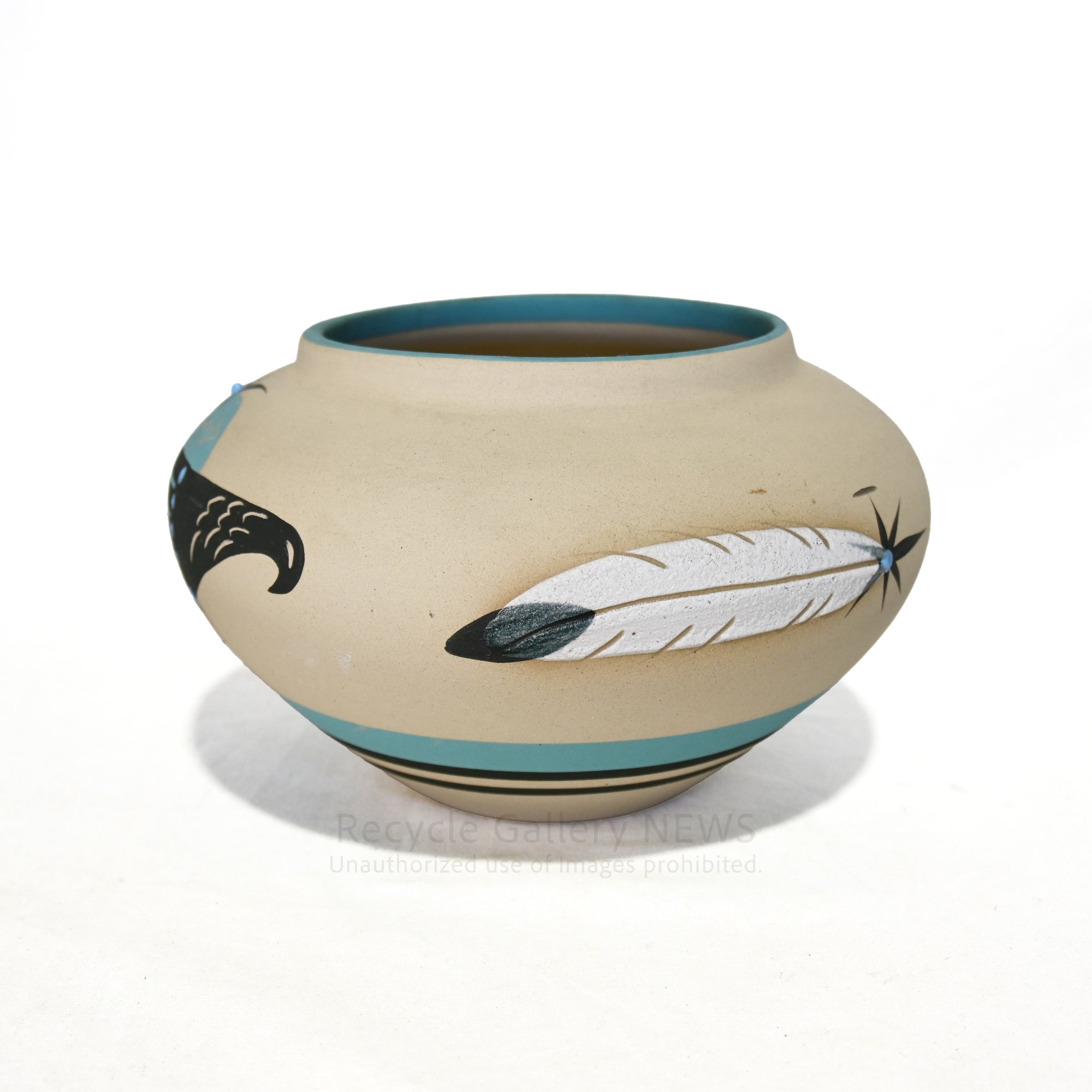 Betty Selby Native American motif Ceramic pot Vase Interior object / ベティ・セルビー ネイティブアメリカン モチーフ 陶磁器 ポット 花瓶 インテリアオブジェ