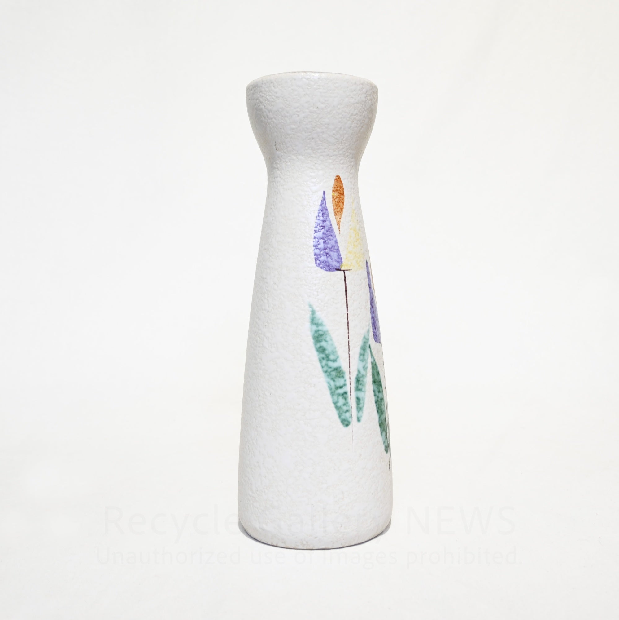 West German Flower Vase Tulip pattern  1950s-1960s Vintage / 西ドイツ製 花瓶 チューリップ柄 推定1950〜60年代 ヴィンテージ