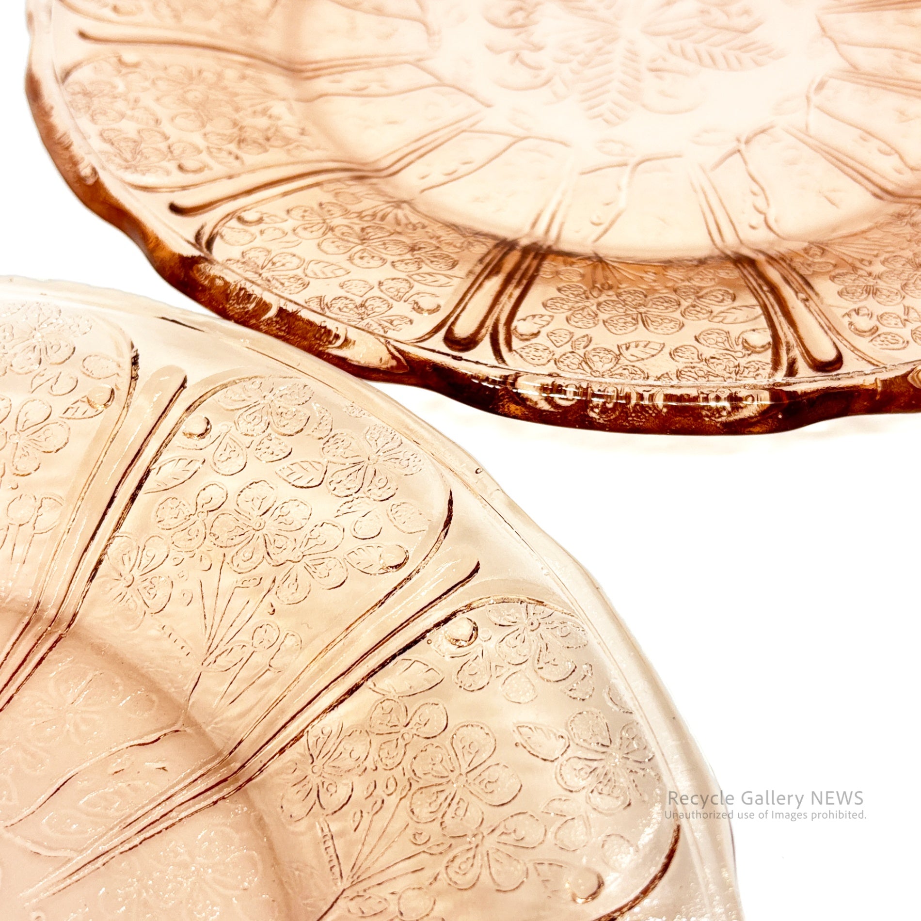 Jeannette Glass Co. Cherry Blossom 23cm Plate U.S.A Vintage / ジャネットグラス 23cm厚手プレート ヴィンテージ 1930年代 ヴィンテージ