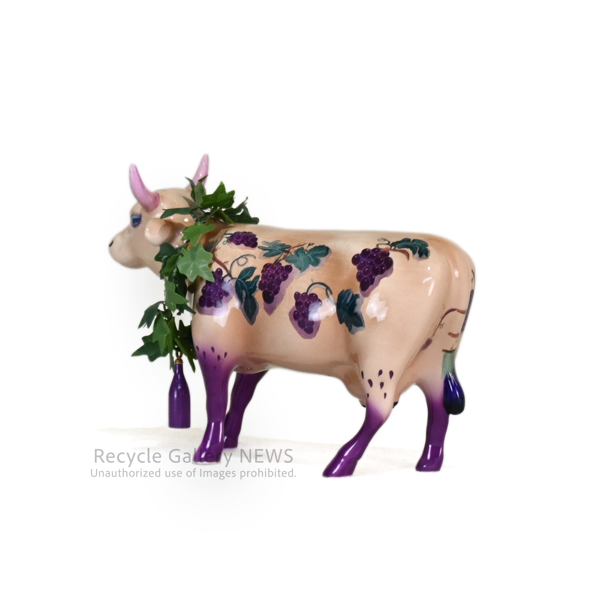 Cow figurine Wine Grapes Westland giftware Cow Parade / 牛のオブジェ ワイン 葡萄 ウエストランド ギフトウェア カウパレード フィギュリン