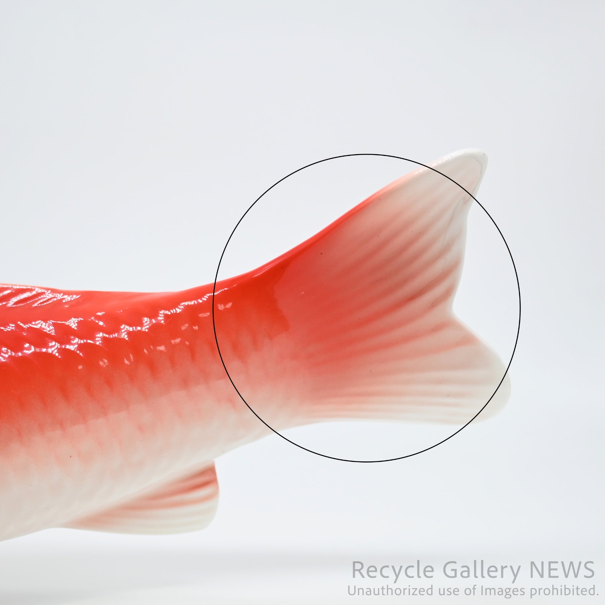 NIPPON TOKI KAISHA Old Noritake Carp Figurine Showa Retro Red Vintage / 日本陶器会社 オールドノリタケ 鯉 フィギュリン 昭和レトロ 赤 ヴィンテージ