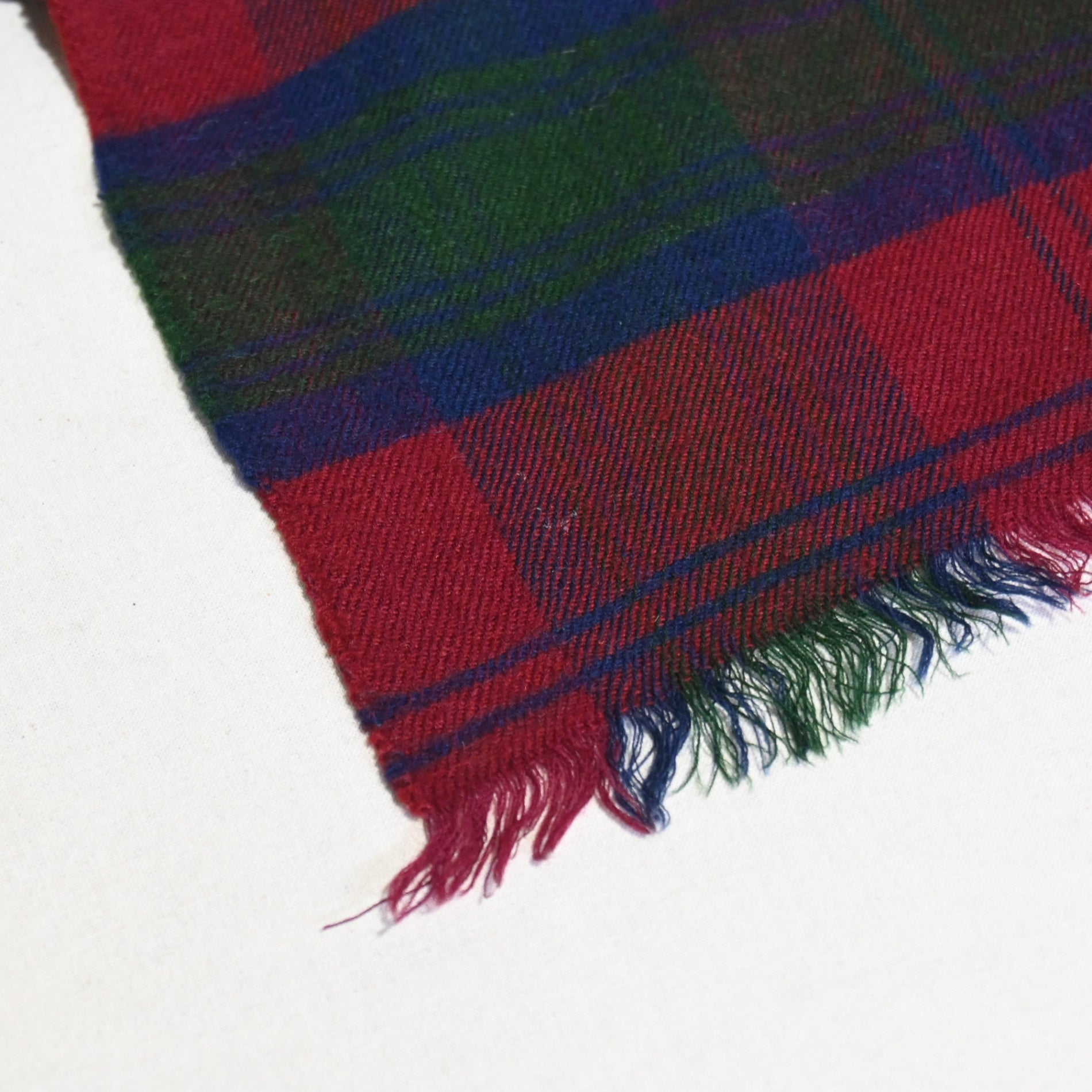Rally Klad Plaid pattern Cashmere Wool Scarf Maid in Scotland Vintage / ラリークラッド カシミヤ ウール チェックマフラー スコットランド ヴィンテージ