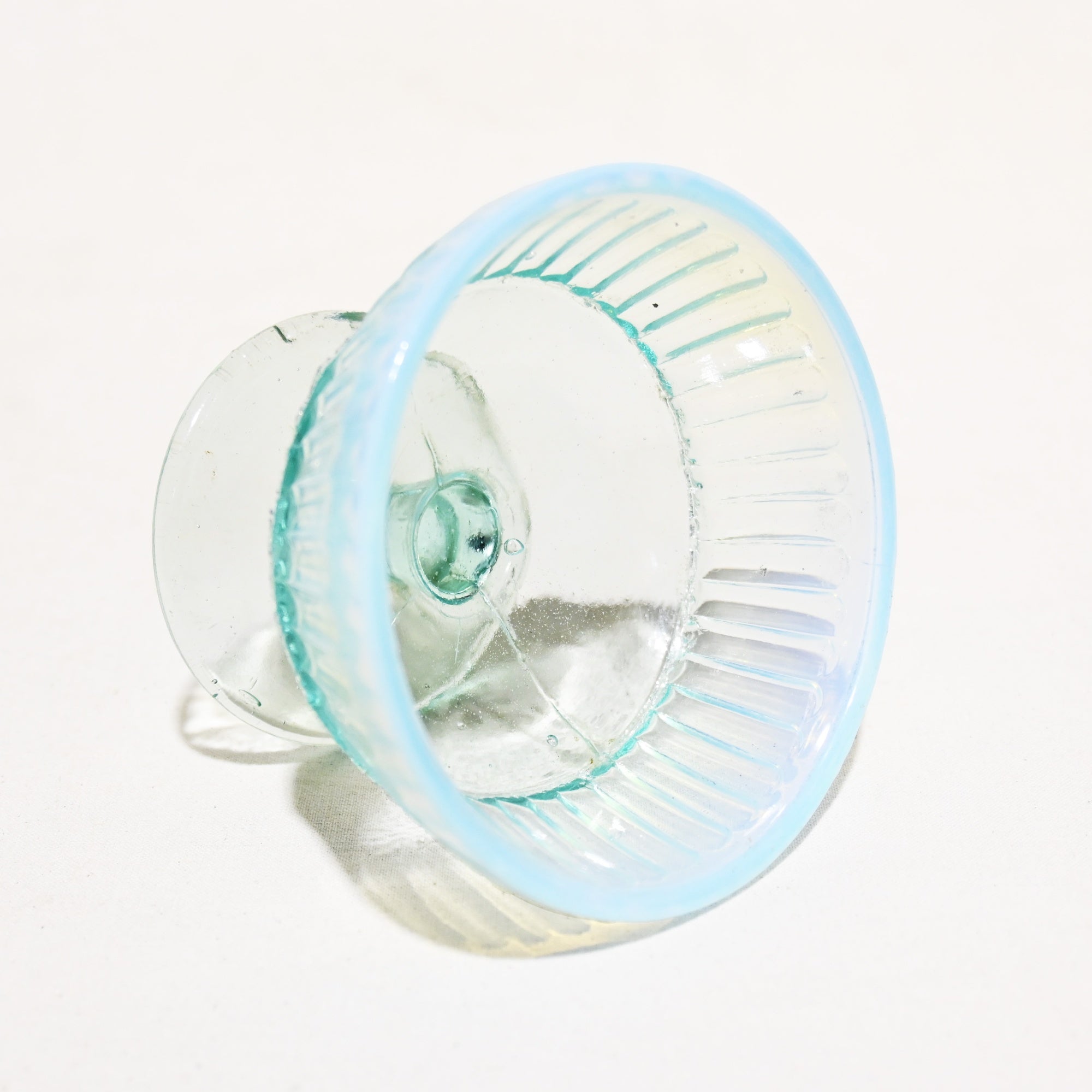 Vintage Press Glass Japanese Glass Ice Cup Ramune soda blue Color Retro / ヴィンテージ プレスガラス 和ガラス 氷コップ ラムネ色 レトロ