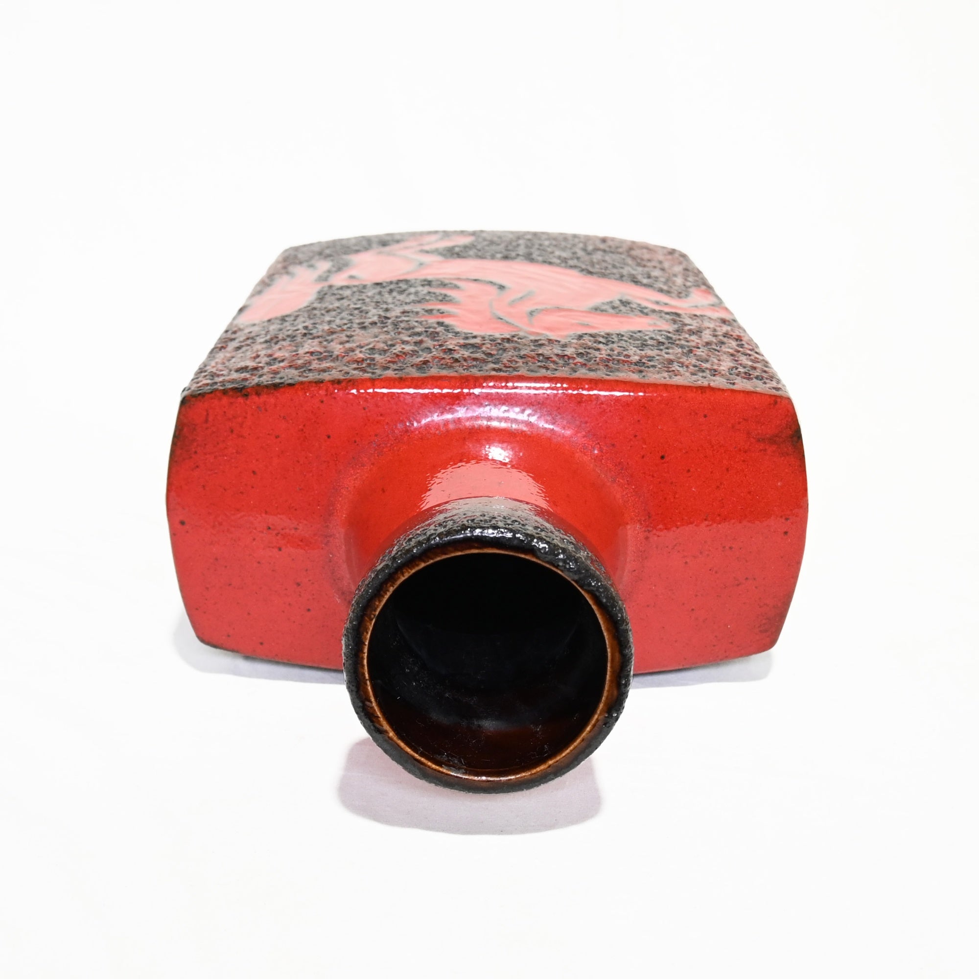 FAT LAVA W.GERMANY FLOWER VASE HORSE RED 1960’s / ファットラバ ドイツ ヴィンテージ陶器 花瓶 馬 赤 60年代