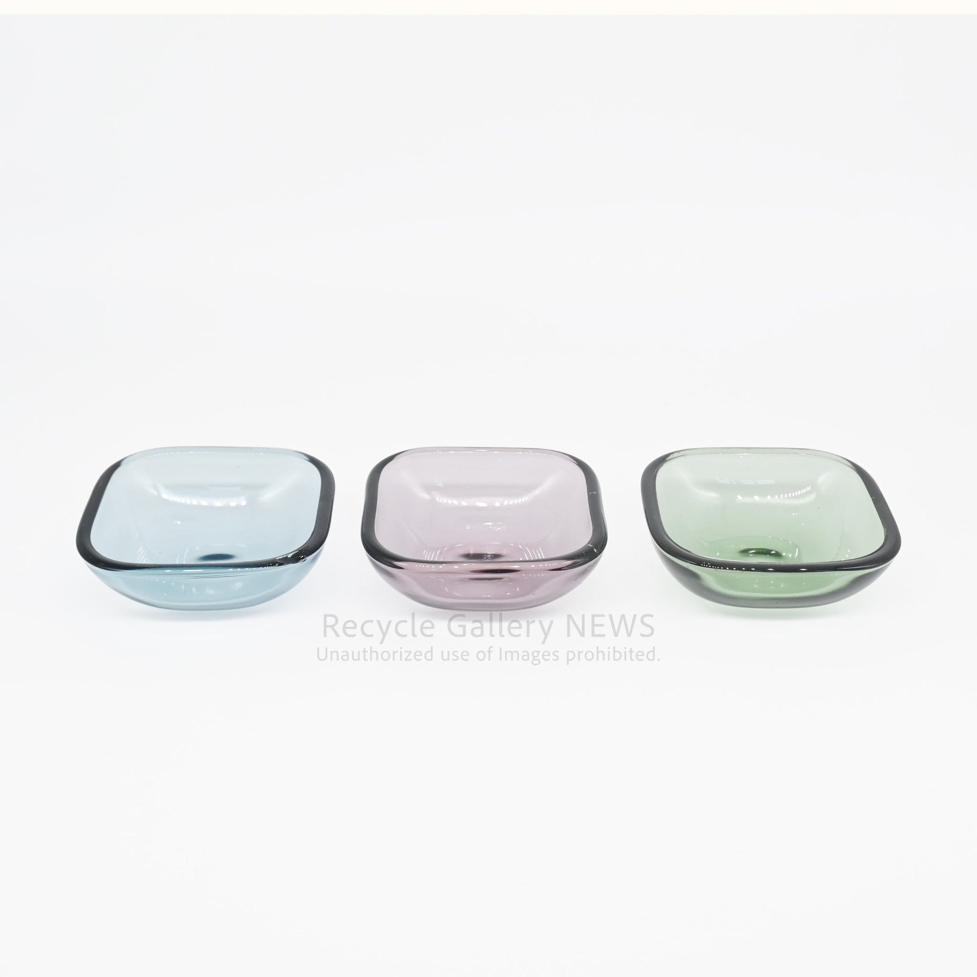 Rare Hoya Glass "Starting Unit series" Set of 6 Plates Japanese Tableware Showa Retro / 保谷硝子 スターティングユニット６点セット  日本 食器 昭和レトロ 希少